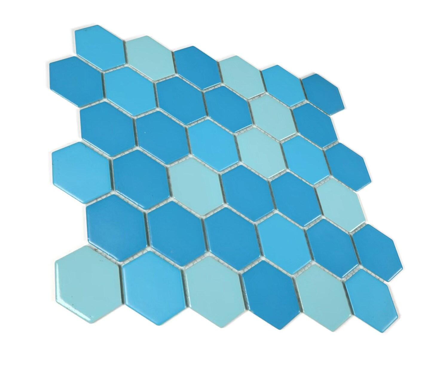 Abolos Handicraft 12 in. x 12 in. Stained Glass Straight Edge Linear Mosaic Wall & Pool Tile