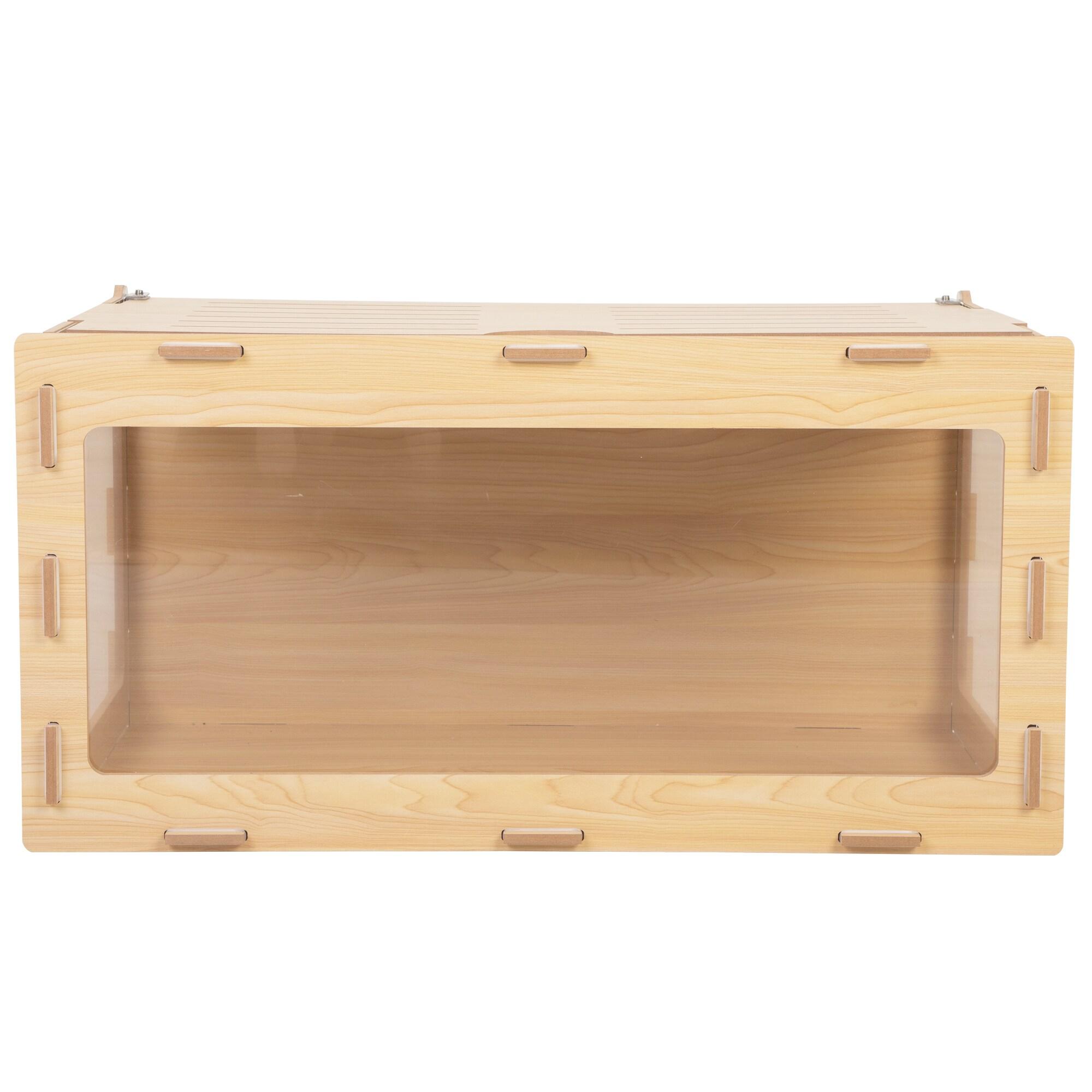 Jaxpety 31.5'' Hamster Cage with 3 Side Acrylic Board & Flip Top, Small Animal Cage for Syrian Dwarf Hamsters, Mice, Rats and Rabbits