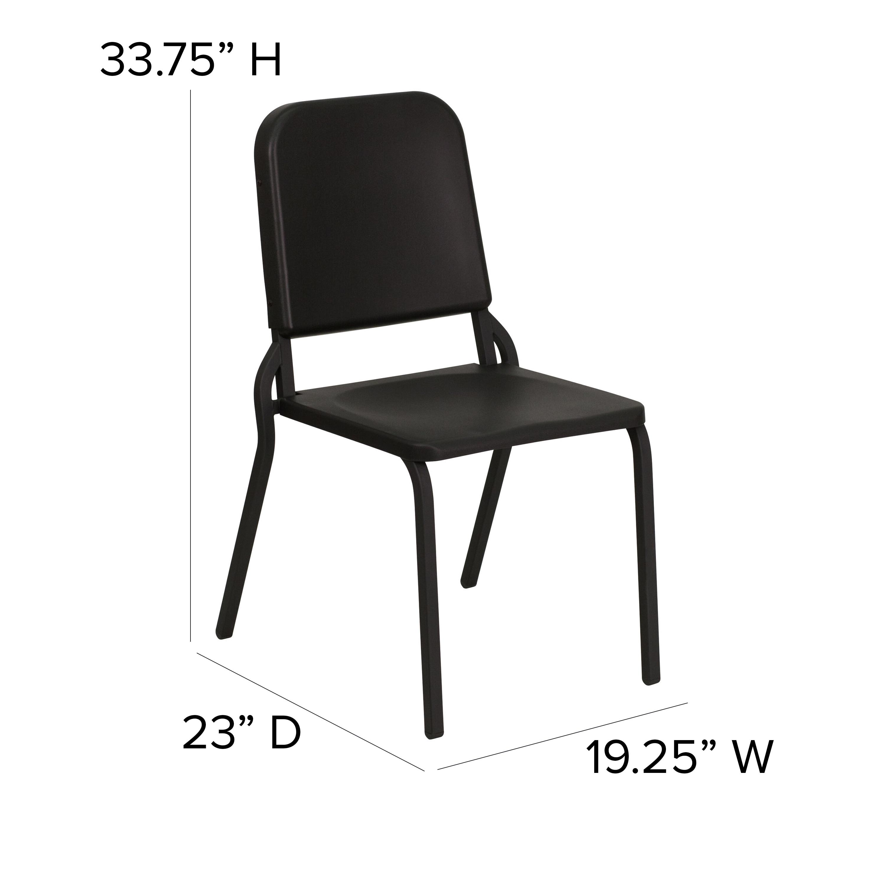 Flash Furniture HERCULES Series Black High Density Stackable Melody Band/Music Chair