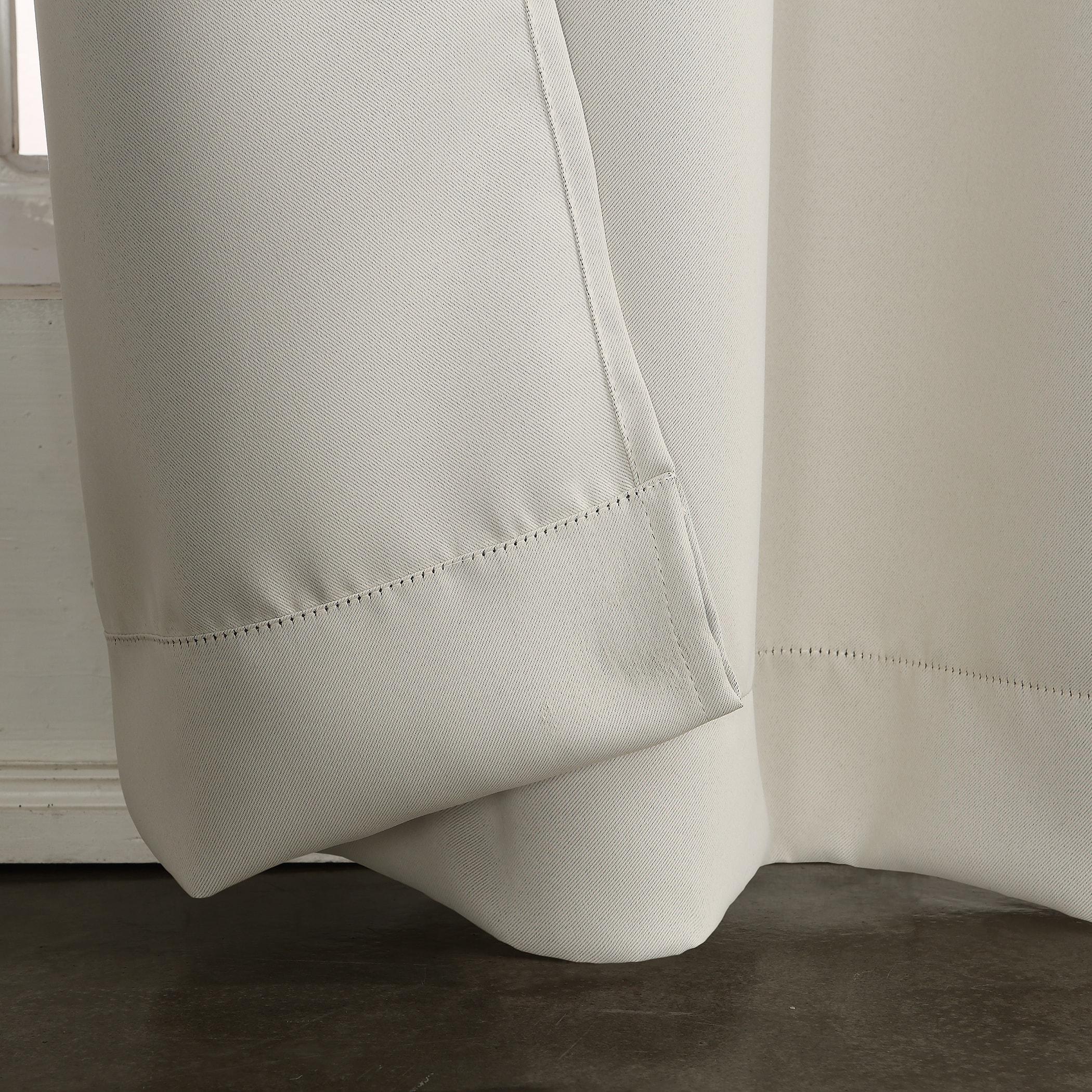 54"x84" Sun Zero Blackout Kenneth Energy Saving Grommet Curtain Panel Cream