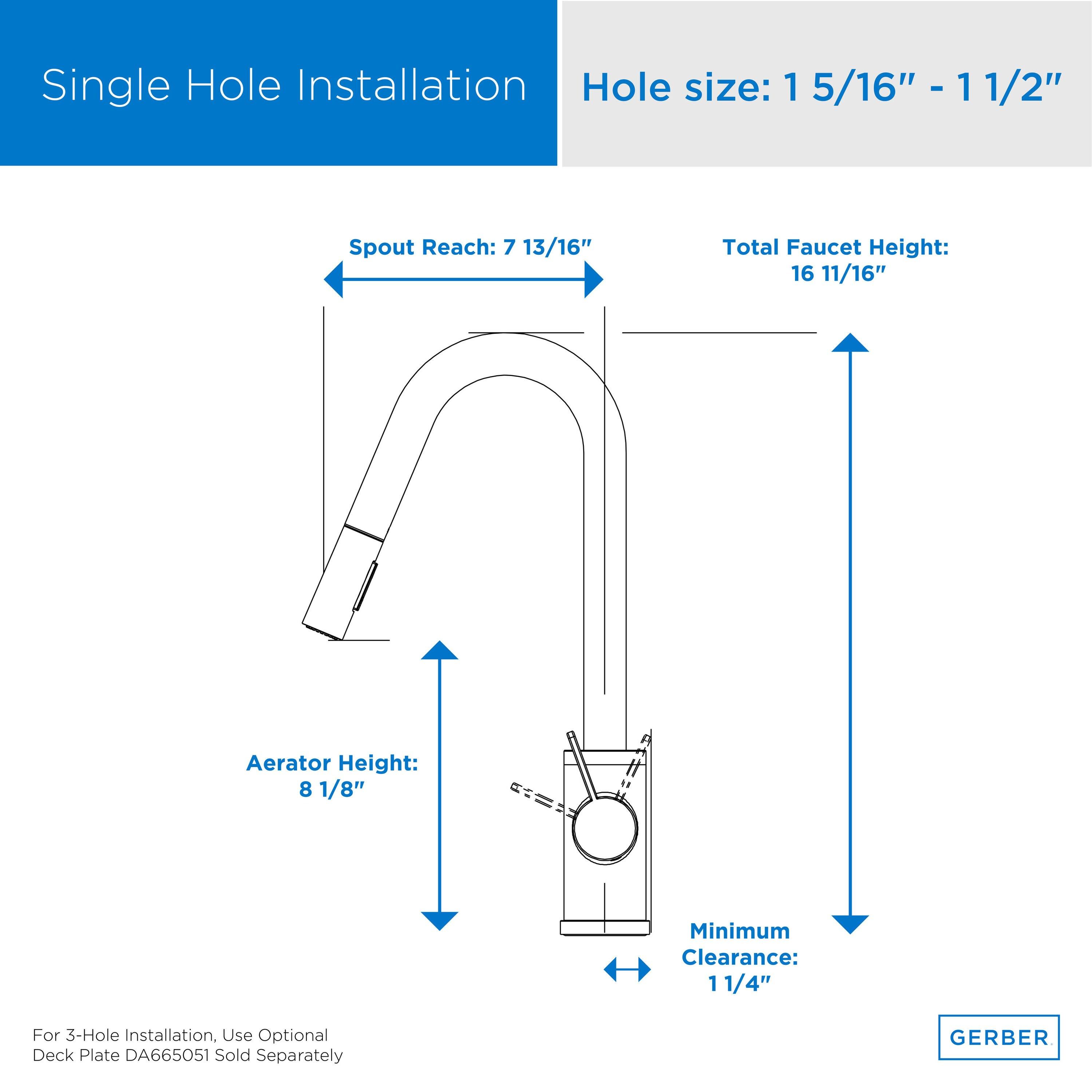 Amalfi Pull Down Single Handle Kitchen Faucet