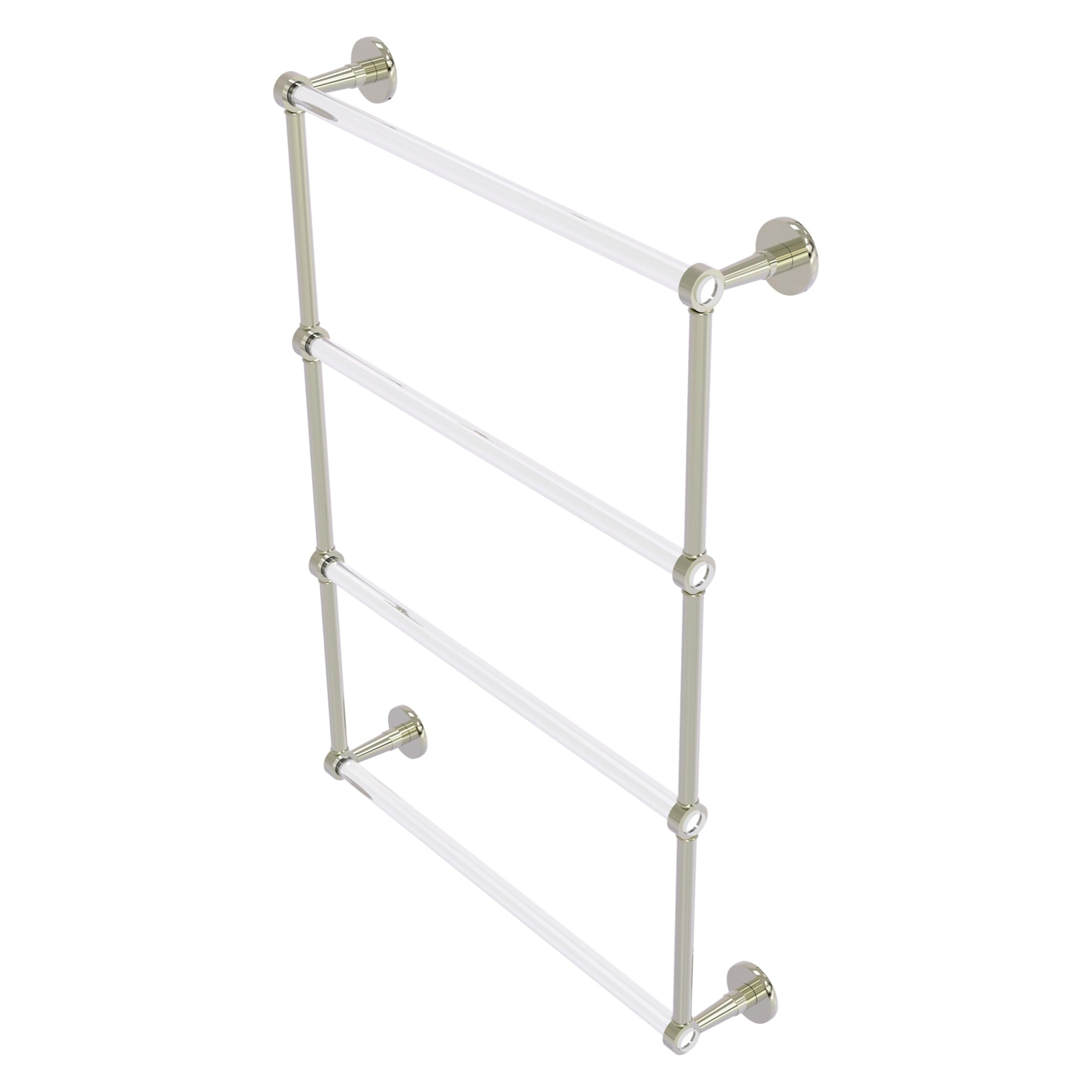 Polished Nickel and Acrylic Wall Mounted Ladder Towel Bar