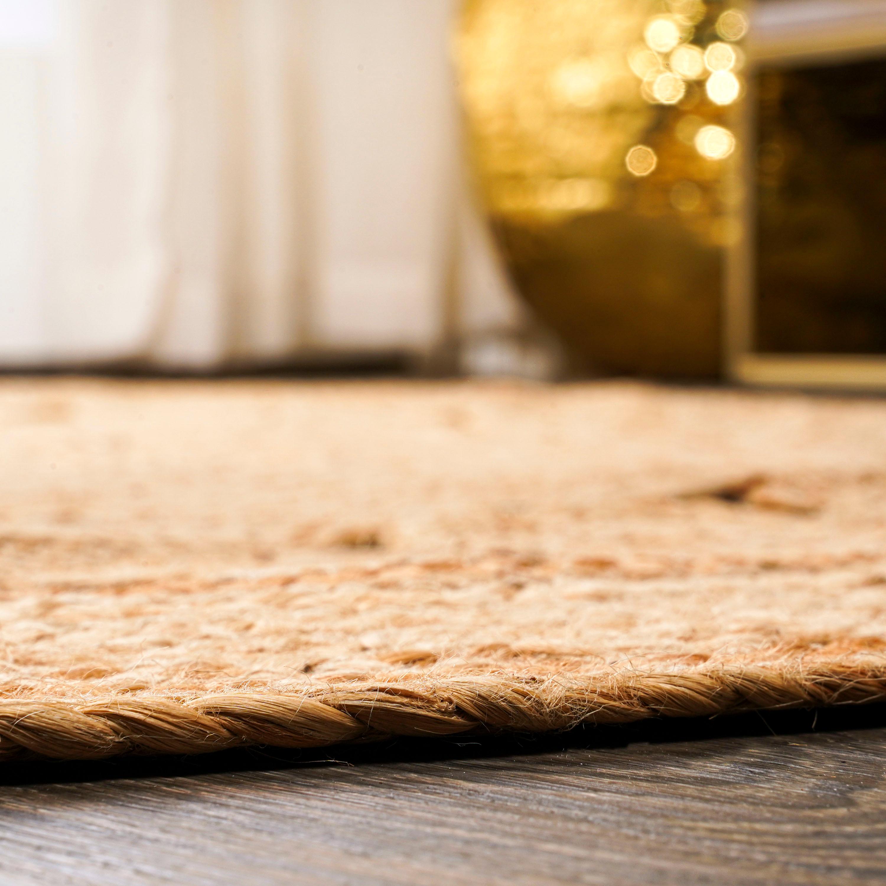 Natural Fiber NF364 Hand Woven Indoor Area Rug - Natural - 4' Round - Safavieh.