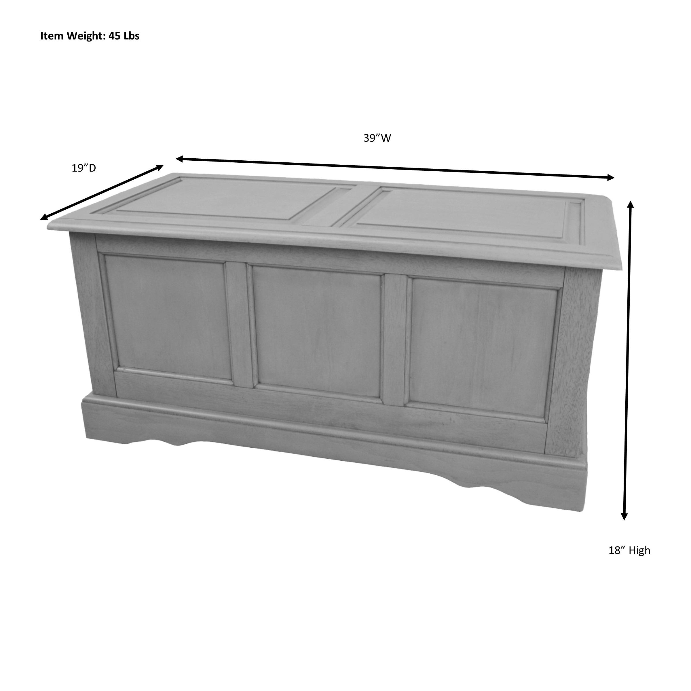 Carolina Living Hayden Blanket Chest Antique Black: Coffee Table, Linen Storage, Wood Frame