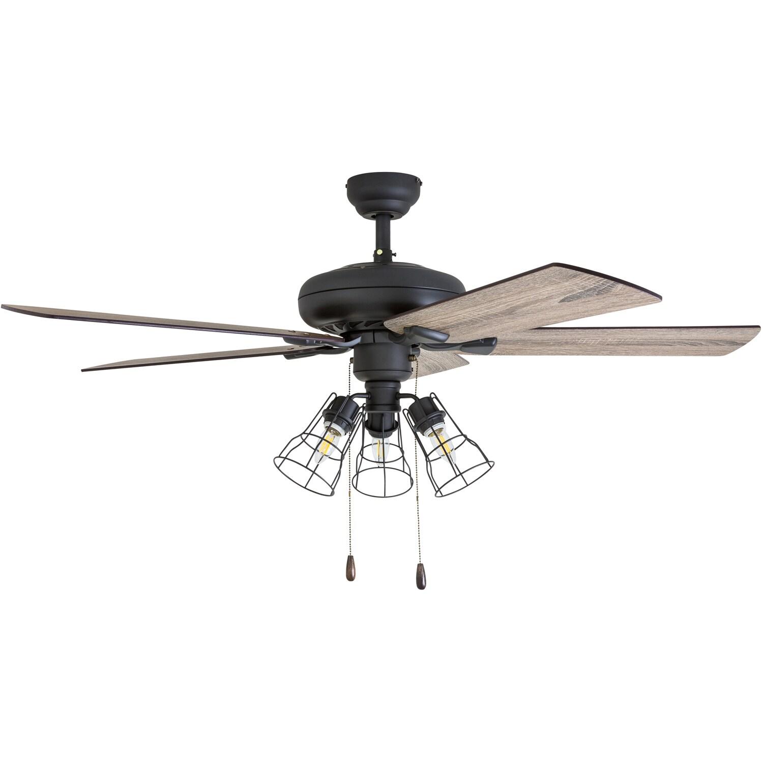 52" Prominence Home Lincoln Woods Aged Bronze Ceiling Fan