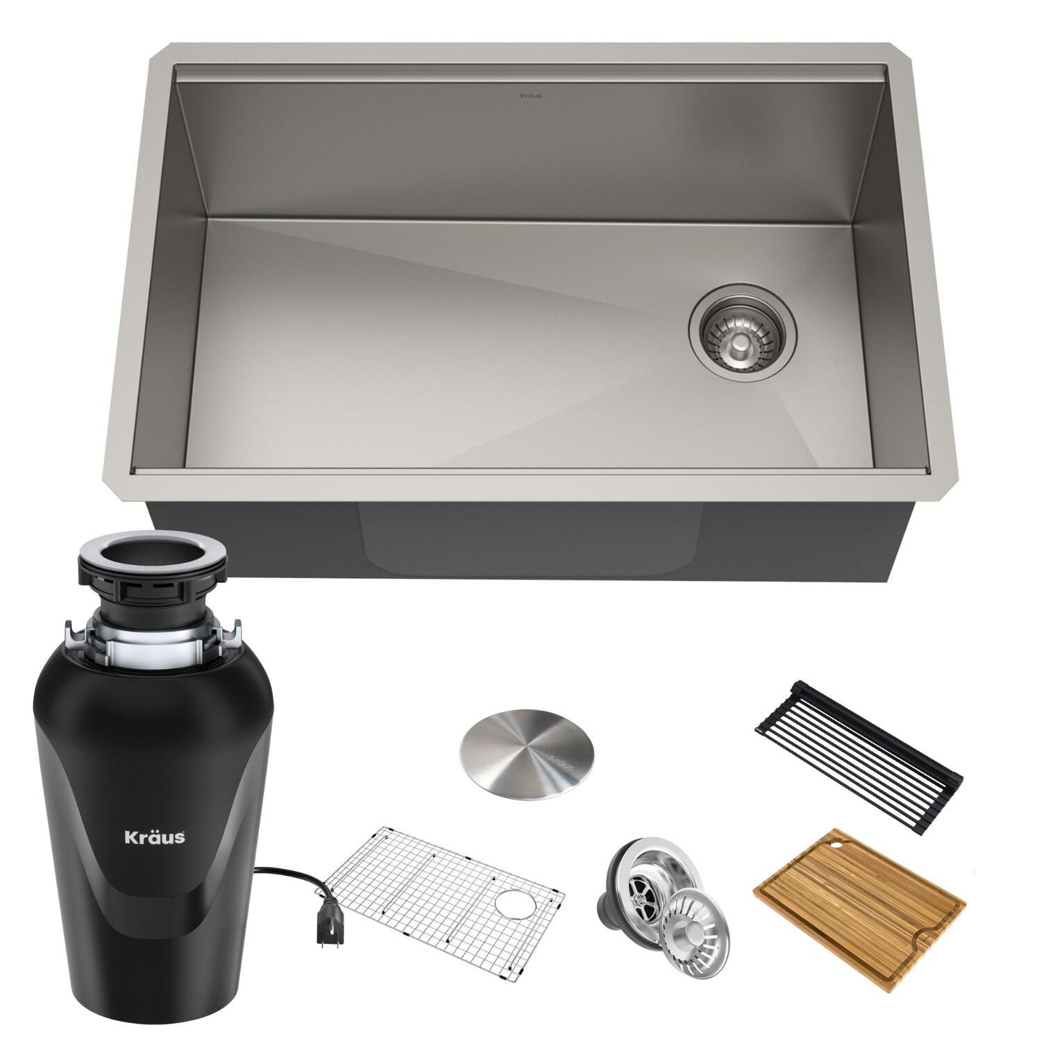 Kore 27" L x 19" W Undermount Kitchen Sink with Accessories