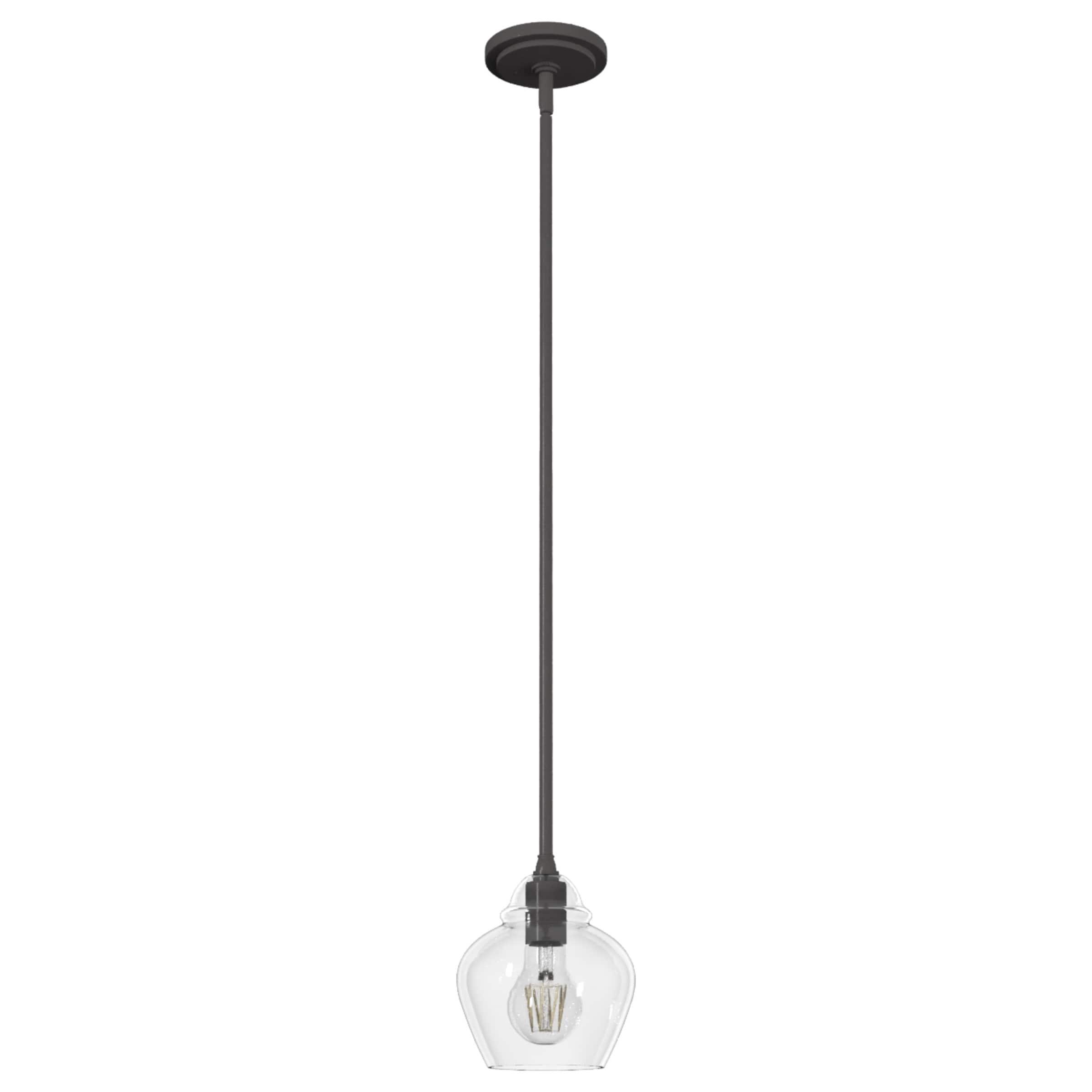 Dunshire 1 Light Noble Bronze Pendant with Glass