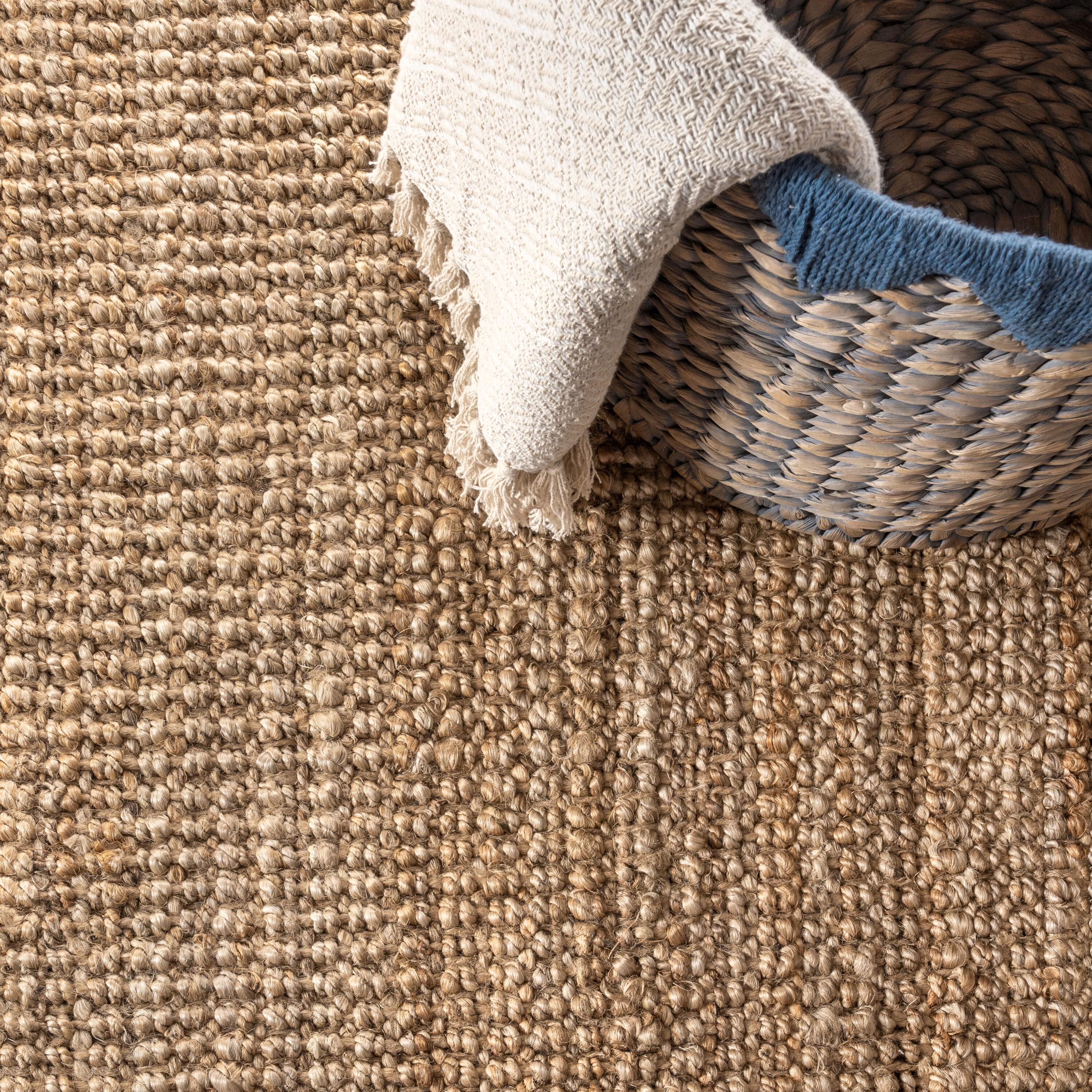 5'x8' Pata Hand Woven Chunky Jute Area Rug, Natural - JONATHAN Y