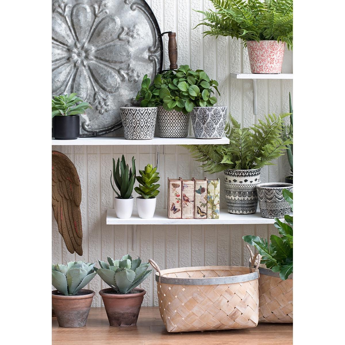 A and B Home A&B Home Blue 5-inch Naturespire Cracked Patina Planters (Set of 3)