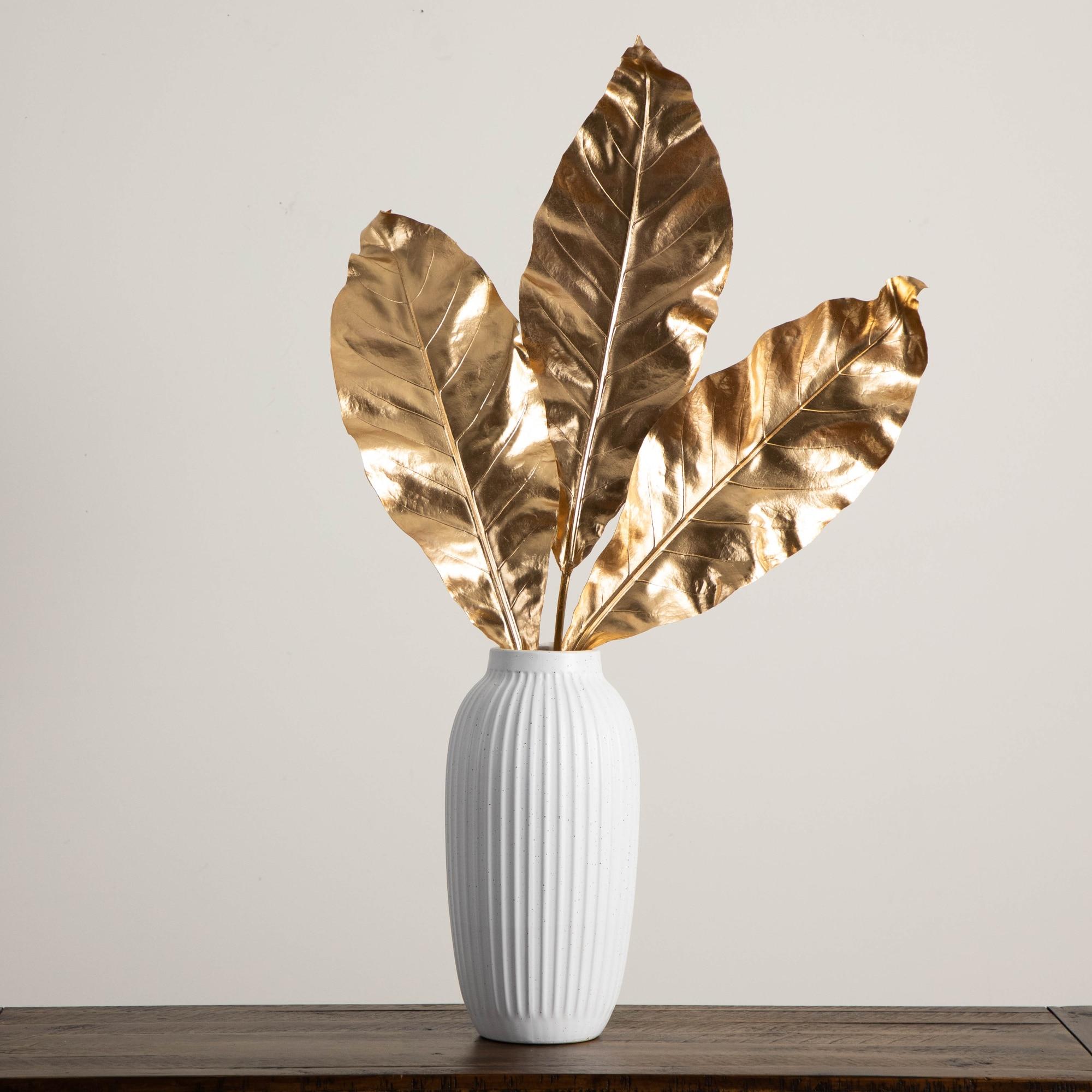 42in. Artificial Palm Gold Stems, Set of 3
