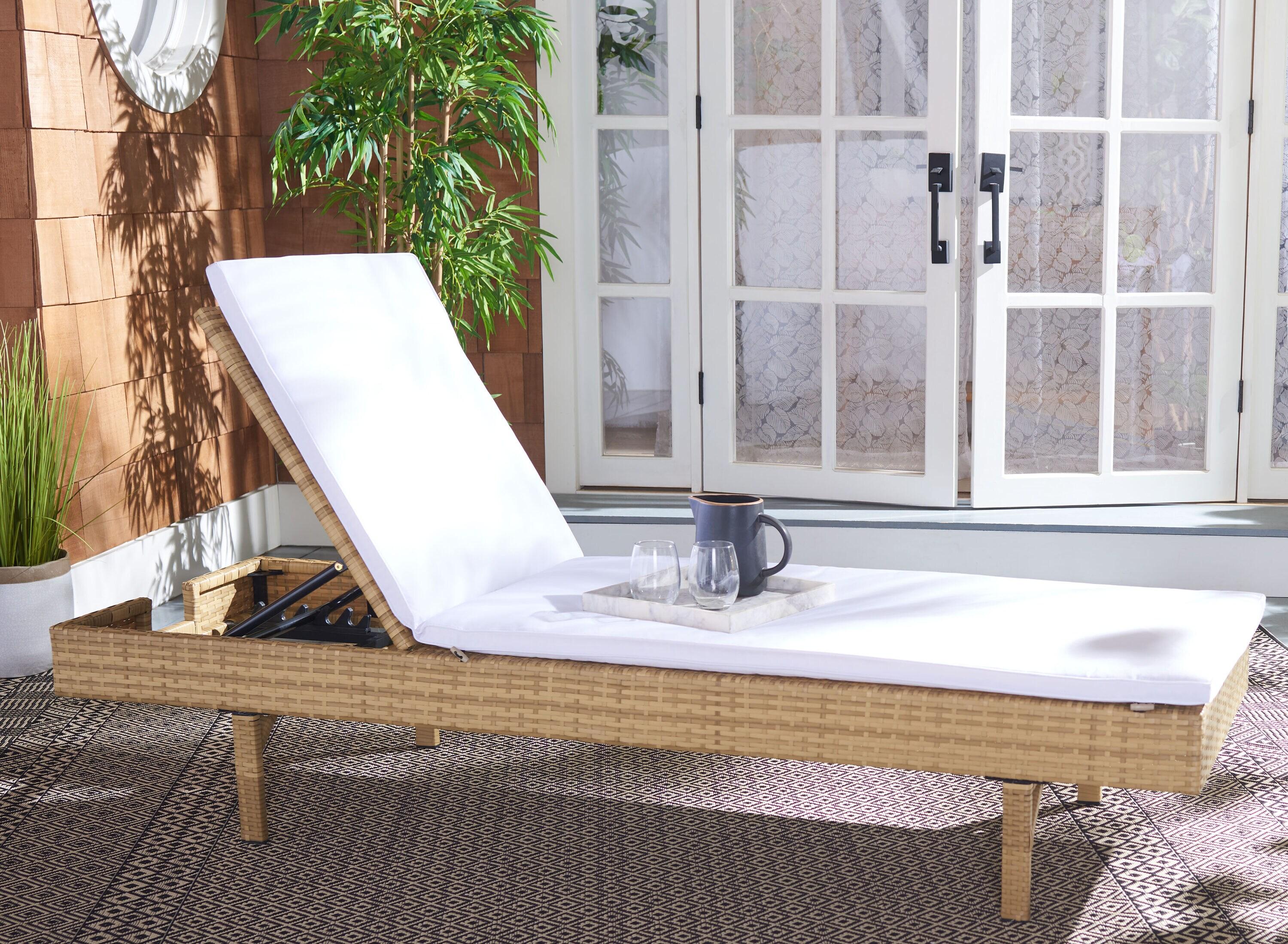 Cam Sunlounger - Natural/White - Safavieh.