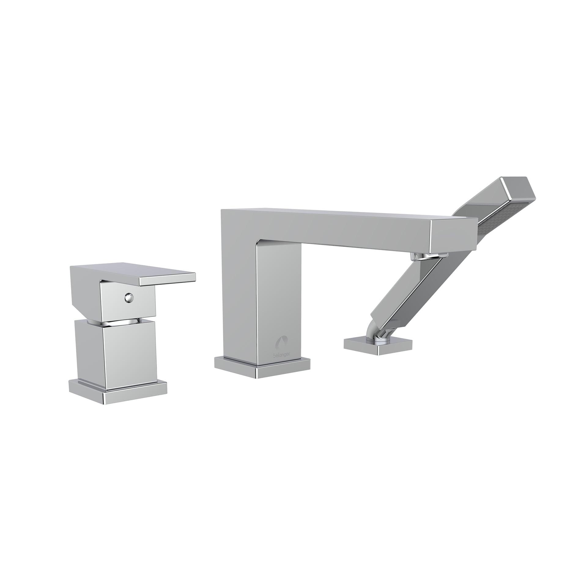 Quadrato Deck Tub Filler with Diverter