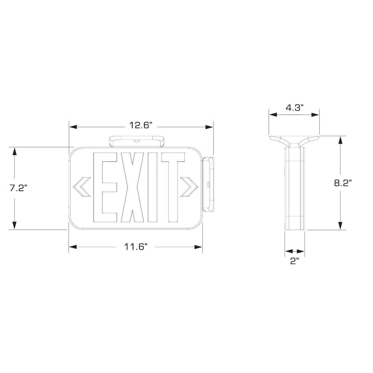 Thermoplastic LED Exit Sign