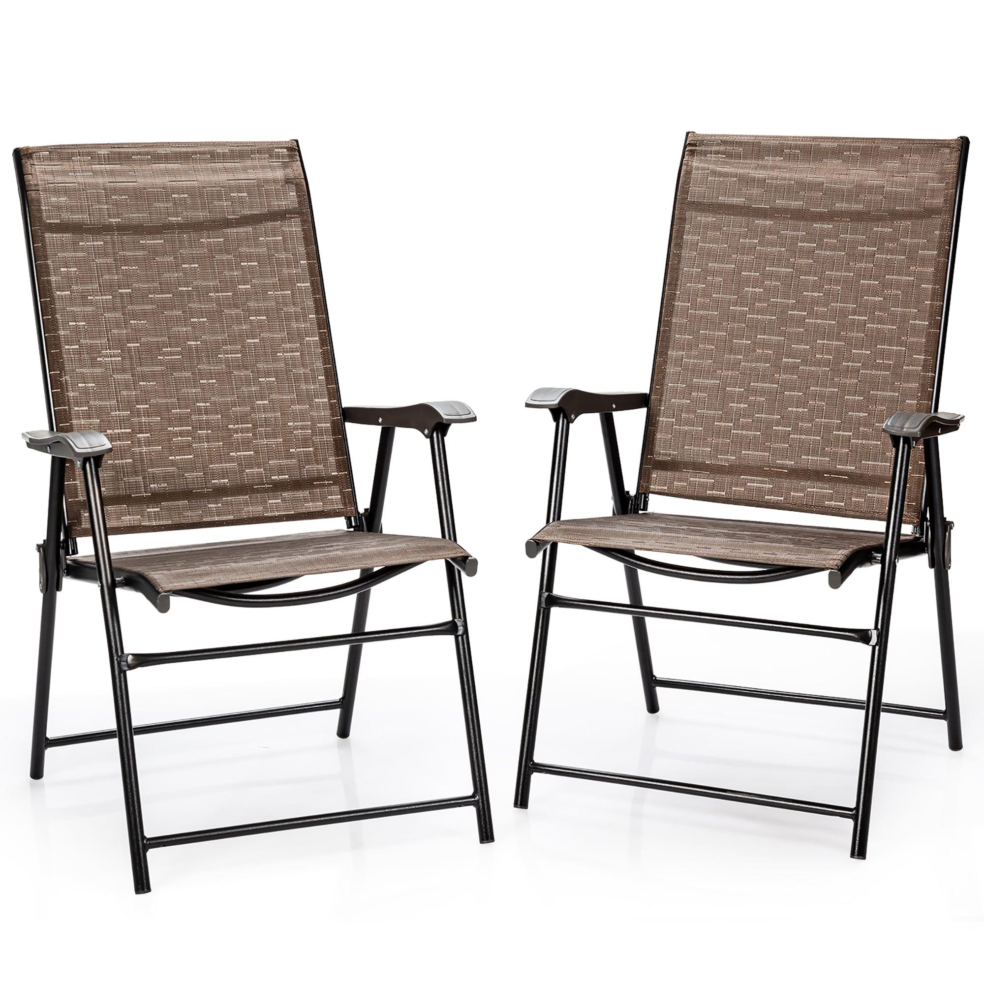 Quick Dry Breathable Fabric Foldable Portable Patio Lawn Chair (Set of 2)