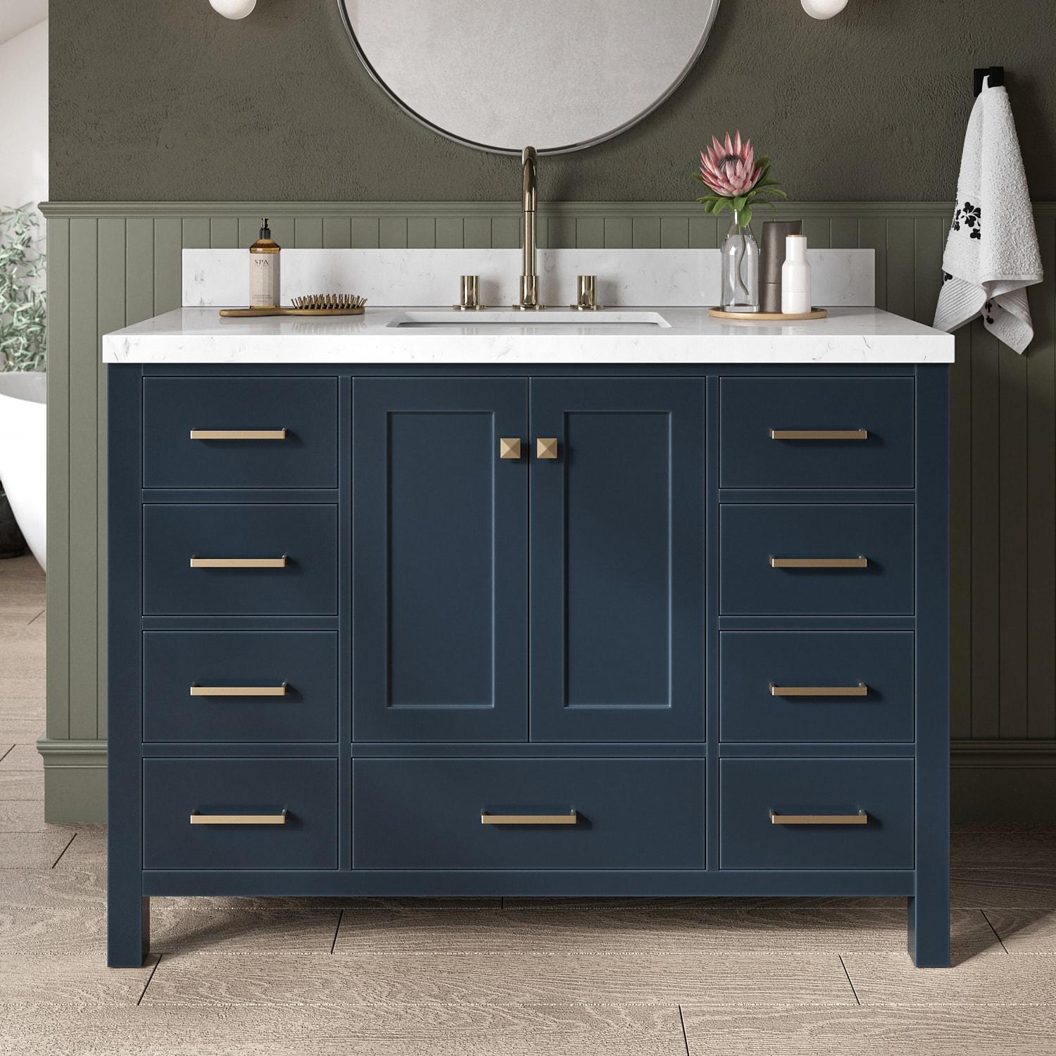 Ariel A049s-Bc Cambridge 48" Single Free Standing Vanity Cabinet Only - Blue