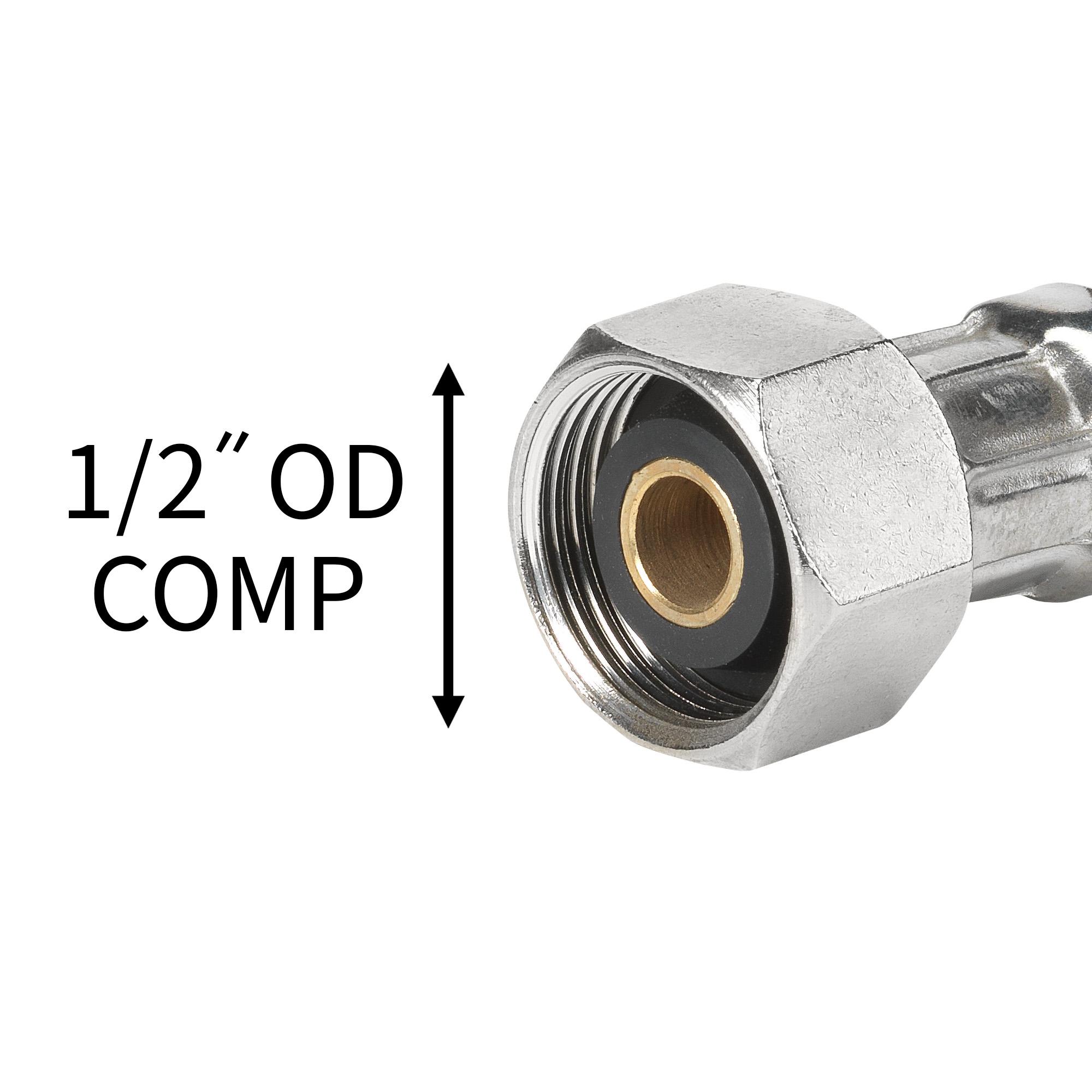 Homewerks 7223-20-12-2 0.5 Compression x 0.5 Female Iron Pipe x 20 in. Lead Free Faucet Connector