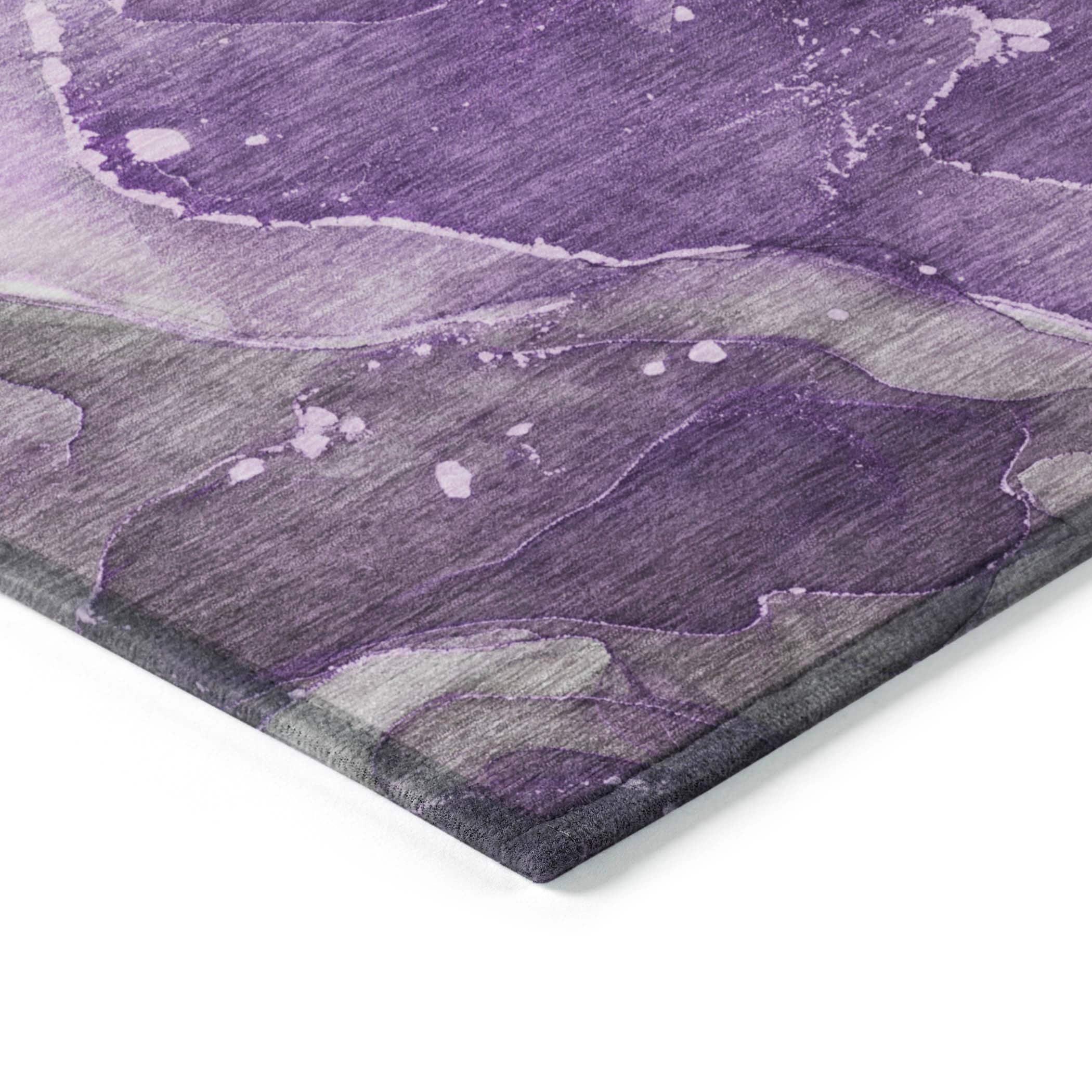 Addison Rugs Chantille Indoor/Outdoor Transitional Watercolors Purple Washable Rectangle Rug, 1'8" x 2'6"