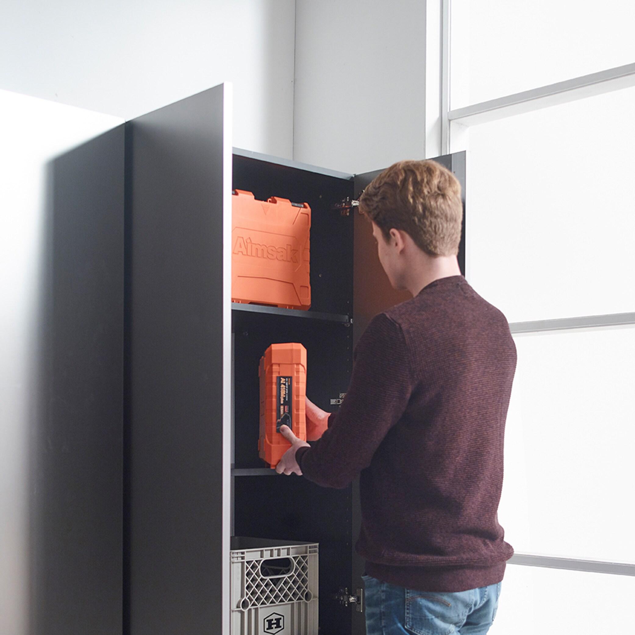 Klair Living Nova Series 6-Piece Engineered Wood Garage Cabinet Set in Gray