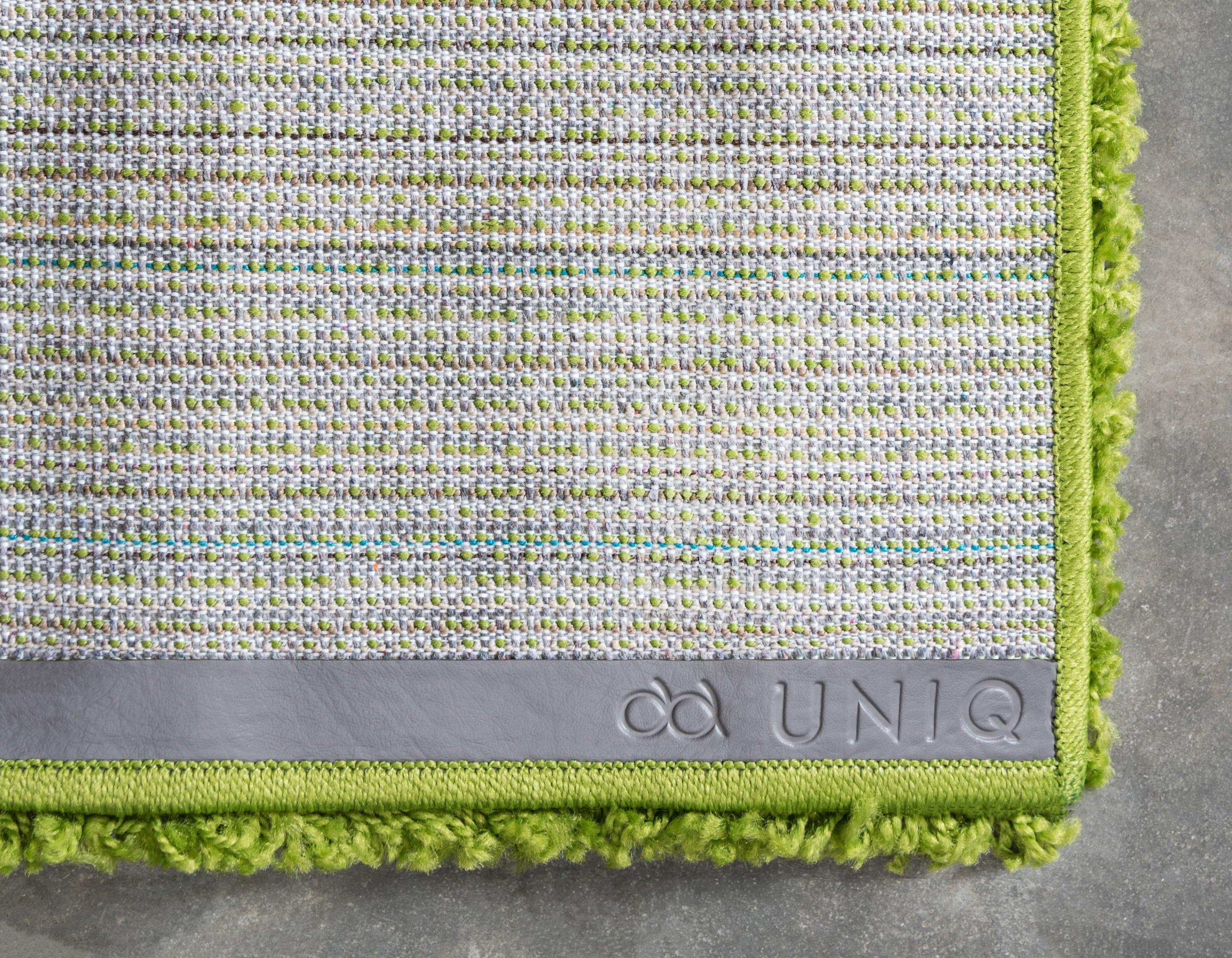 Unique Loom 4' 1 x 6' 1 Solid Shag Grass Green Area Rug
