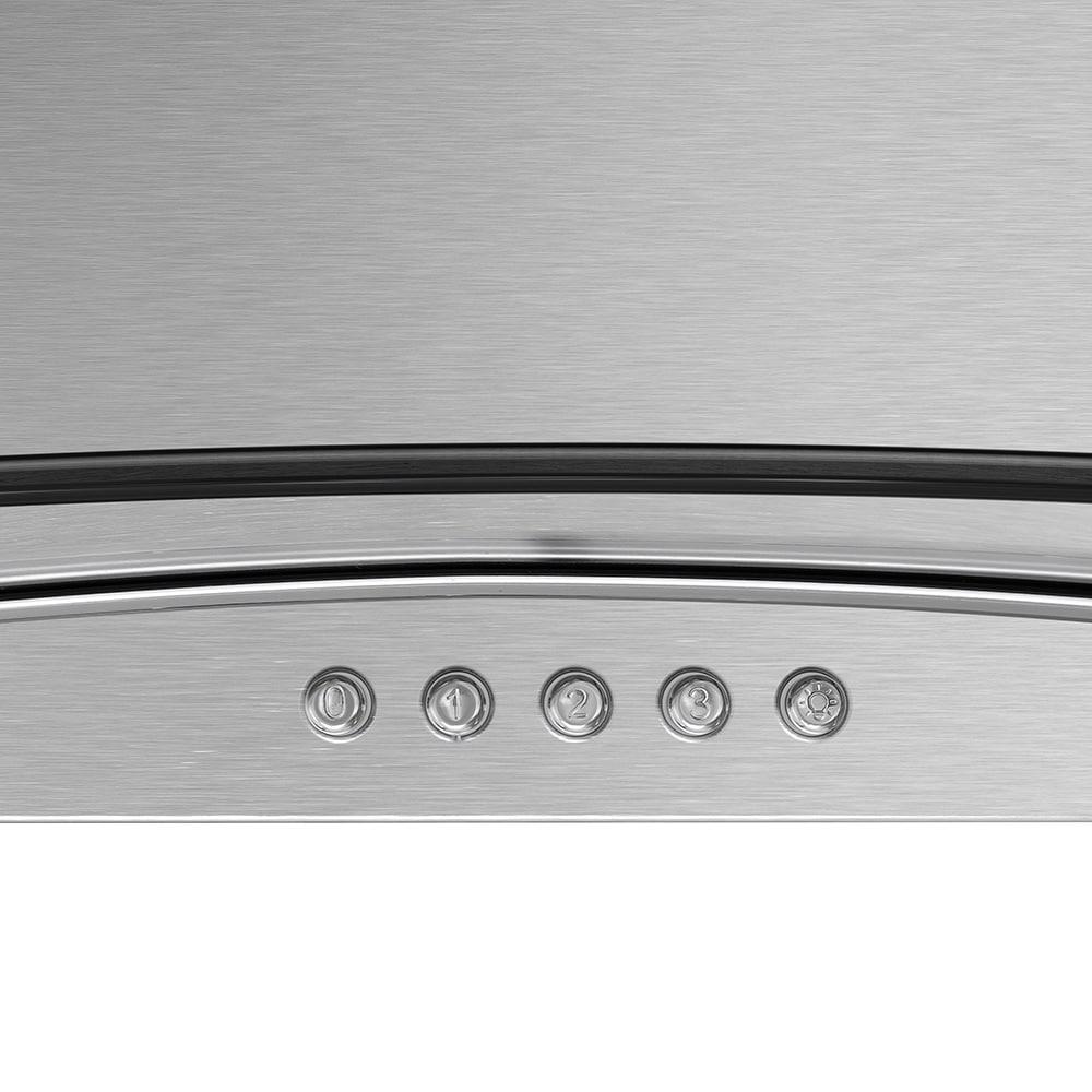 Streamline Largo 36" 220 Cubic Feet Per Minute Ductless Wall Mount Range Hood with Baffle Filter and Light Included