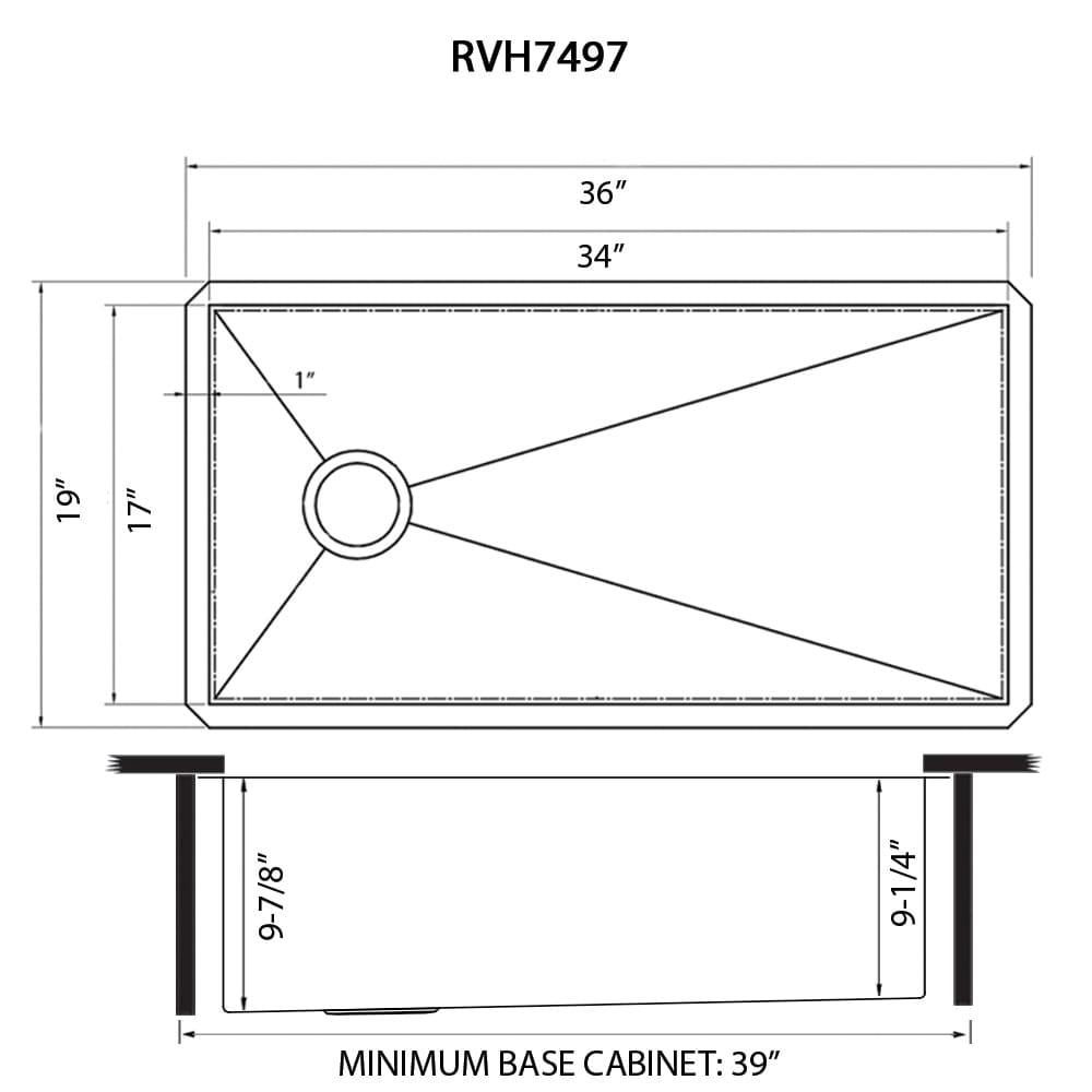 Ruvati Slope Bottom Offset Drain Reversible Kitchen Sink Undermount Stainless Steel