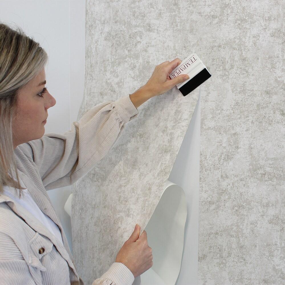 Tempaper & Co. Distressed Gold Removable Peel and Stick Wallpaper, Pearl Leaf, 28 sq ft