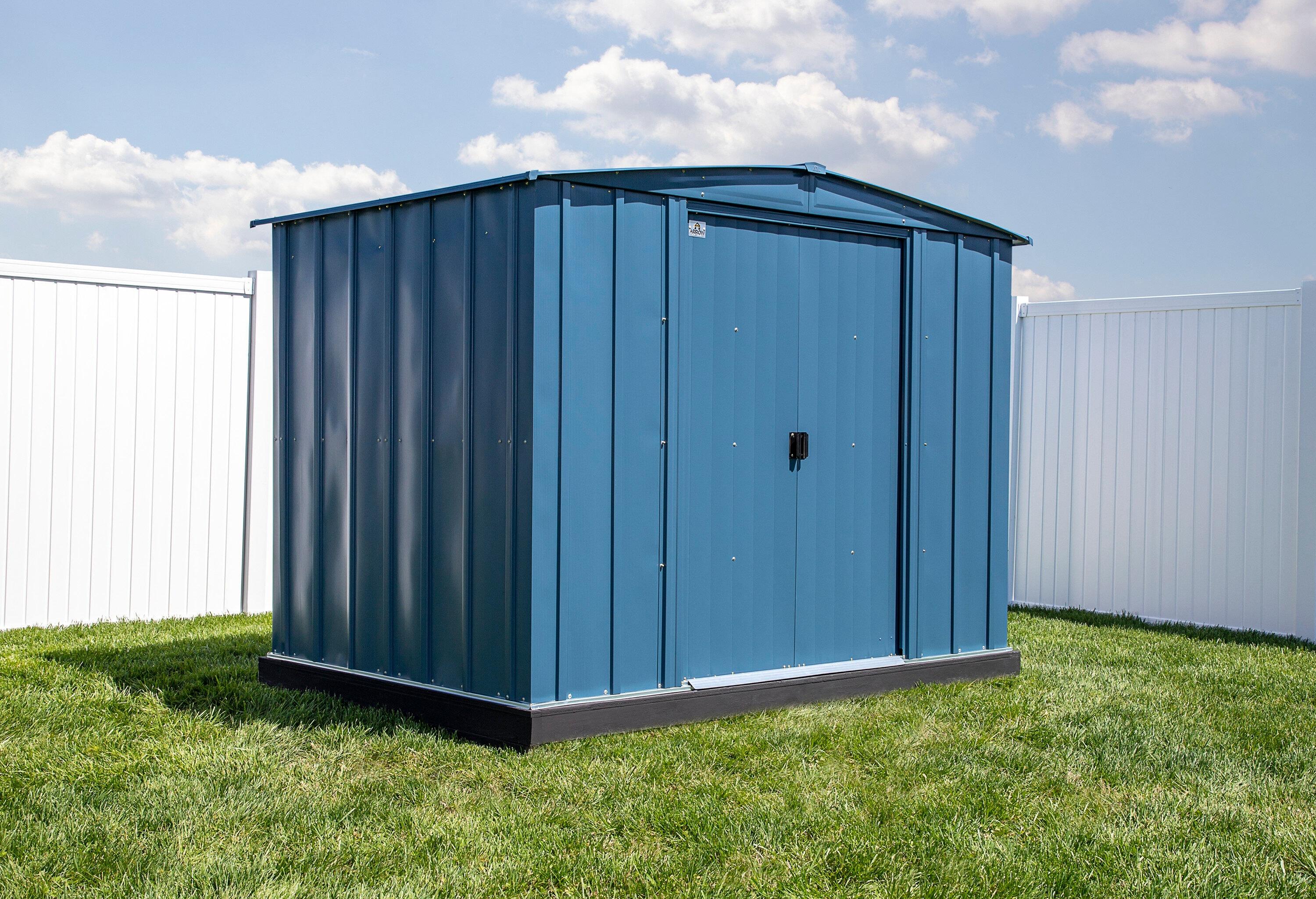 Arrow 8 ft. W x 6 ft. D Galvanized Steel Storage Shed