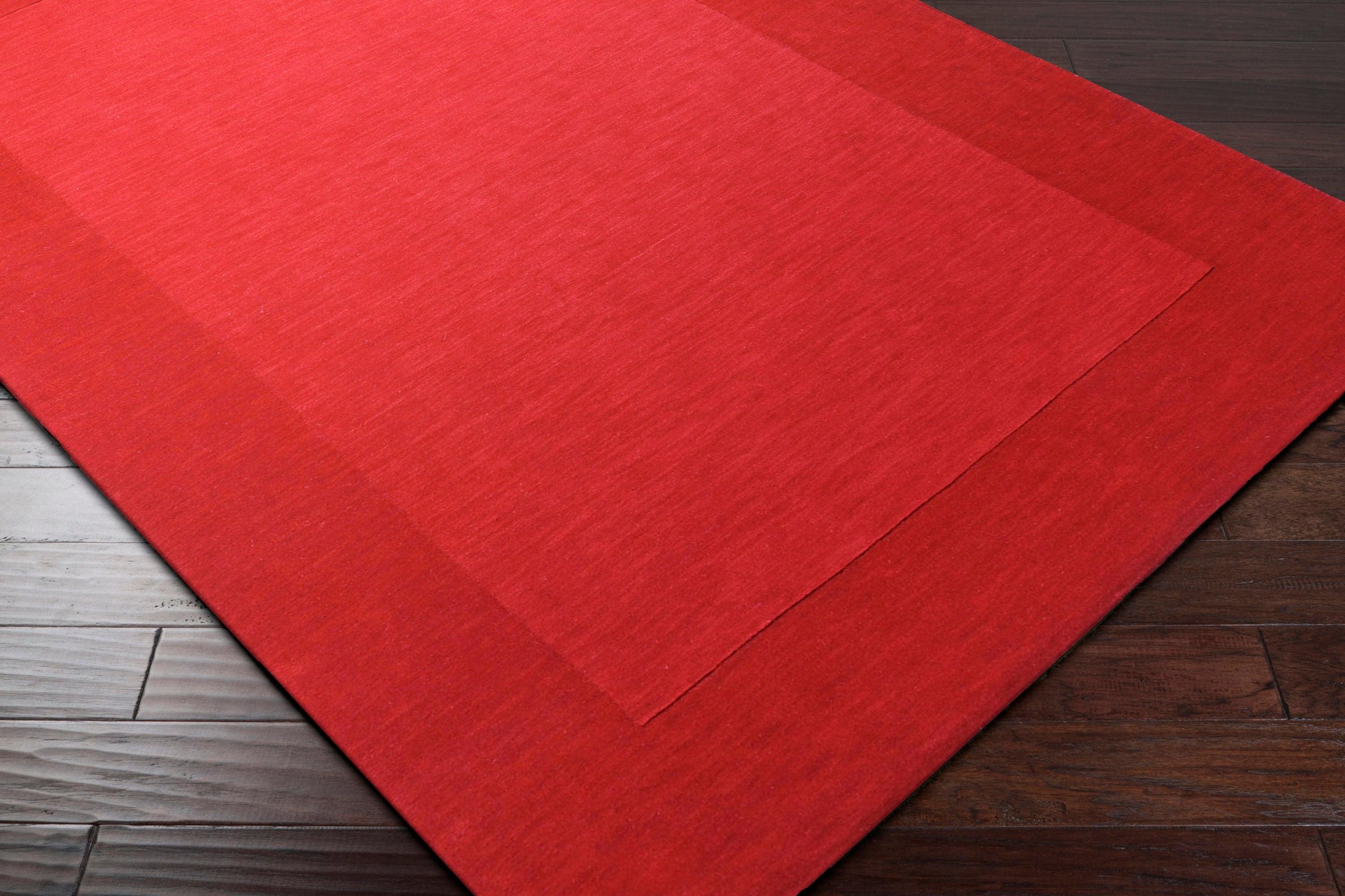 Handmade Mystique Medium Pile Red Wool Area Rug 2' x 3'