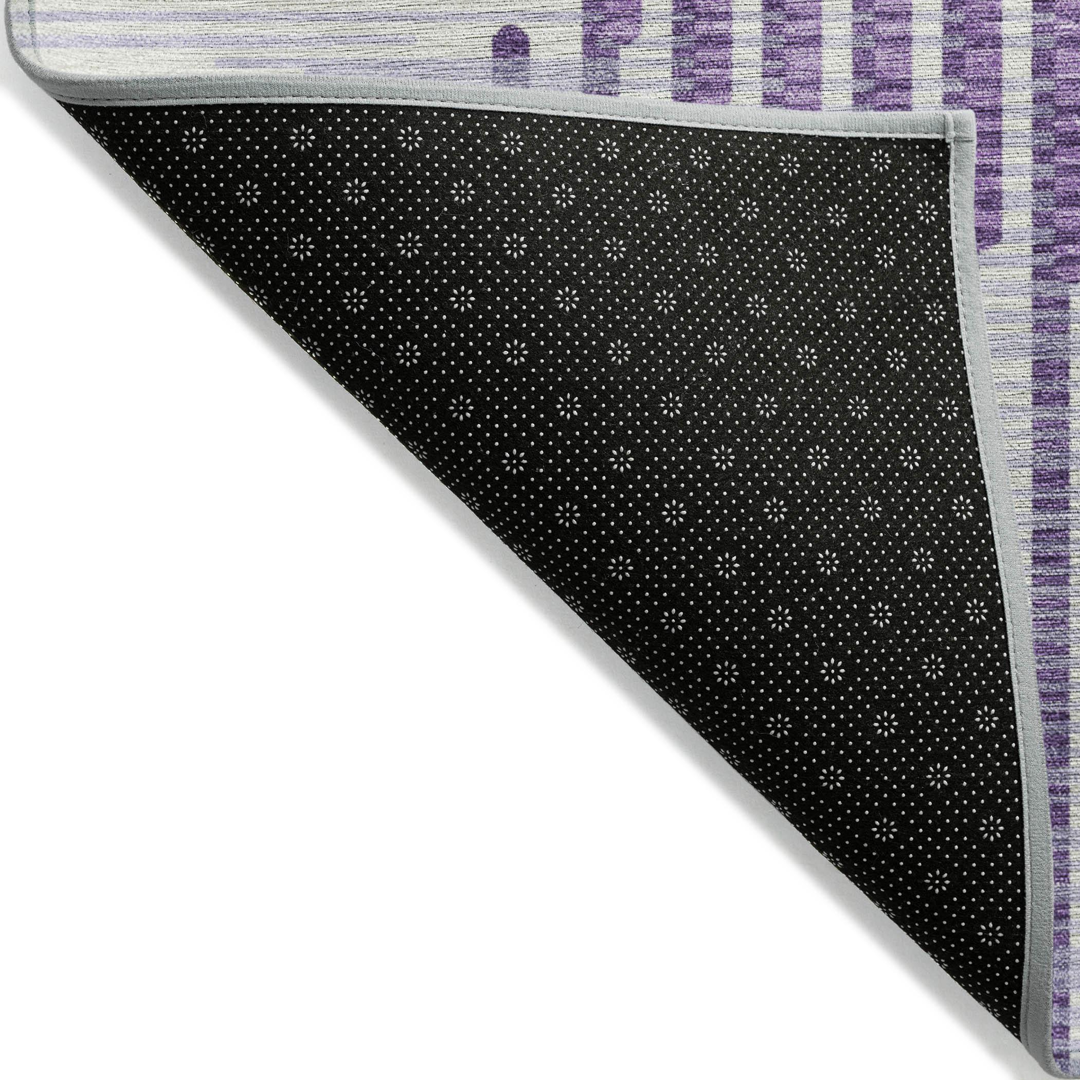 Addison Rugs Chantille Indoor/Outdoor Transitional Geometric, Abstract Purple Washable Rectangle Rug, 1'8" x 2'6"