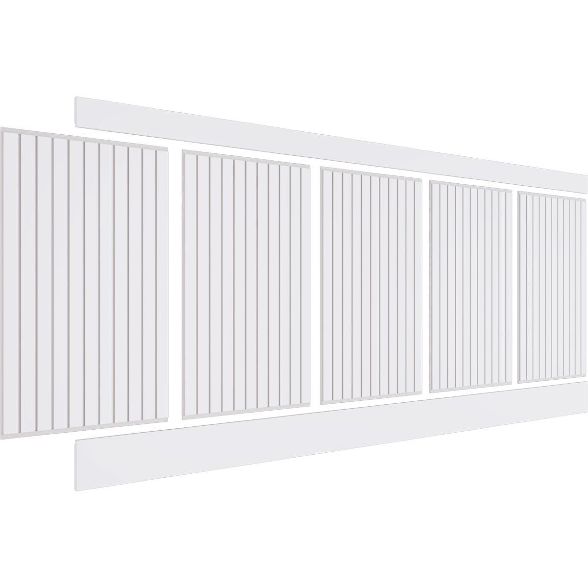 H 94.5'' W x 0.625'' D Plastic Wainscot Paneling Kit