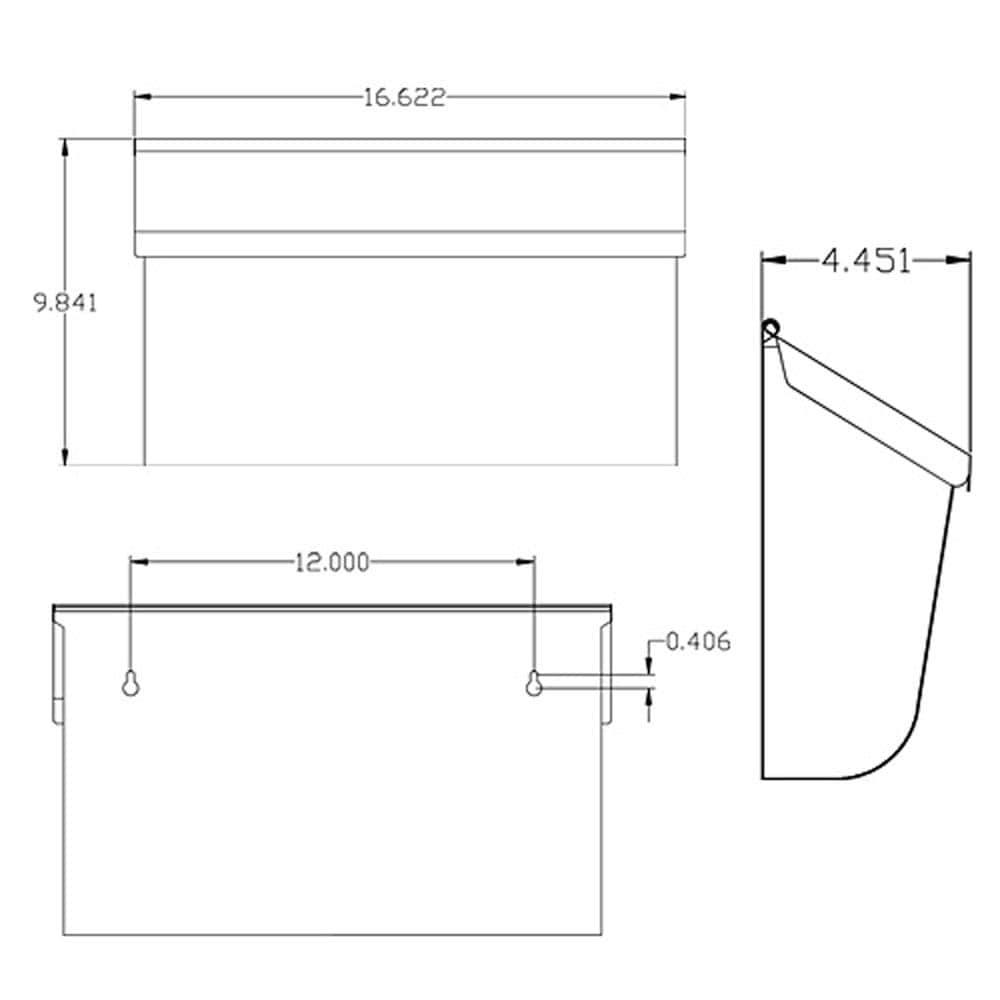 Architectural Mailboxes Woodlands Galvanized Steel, Medium, Wall-Mount Mailbox in Black