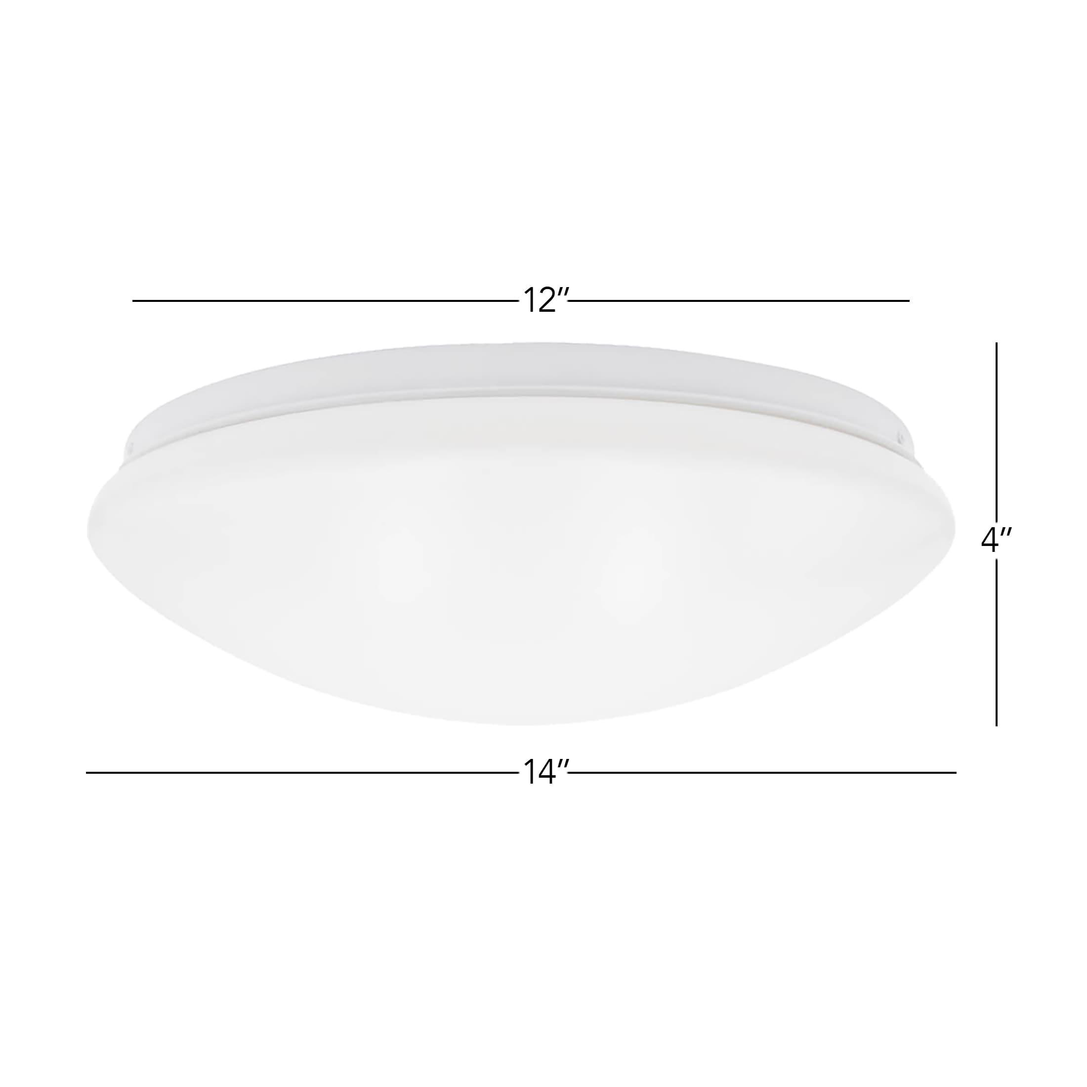 Maxxima 14 in. LED Flush Mount Ceiling Mushroom Light Fixture - Indoor Dimmable Dome Light, 3000K Warm White, 1600 Lumens, Ideal for Bedroom, Kitchen, and Entryway