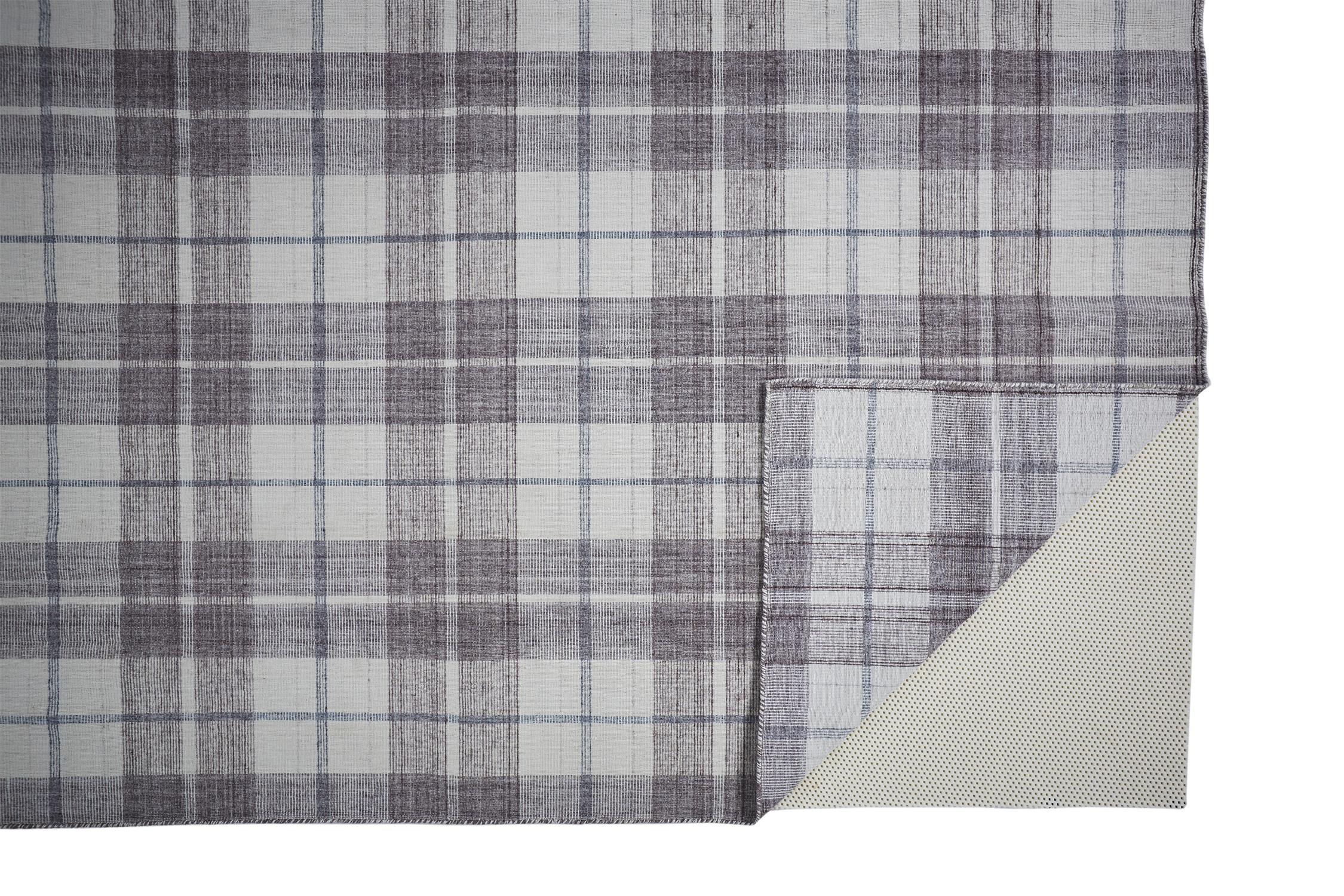 Feizy Crosby Transitional Plaid, Gray/Taupe/Ivory, 3'6" x 5'6" Accent Rug Easy Care Fade Resistant Stain Resistant Rustic Floor Rug for Living room Bedroom