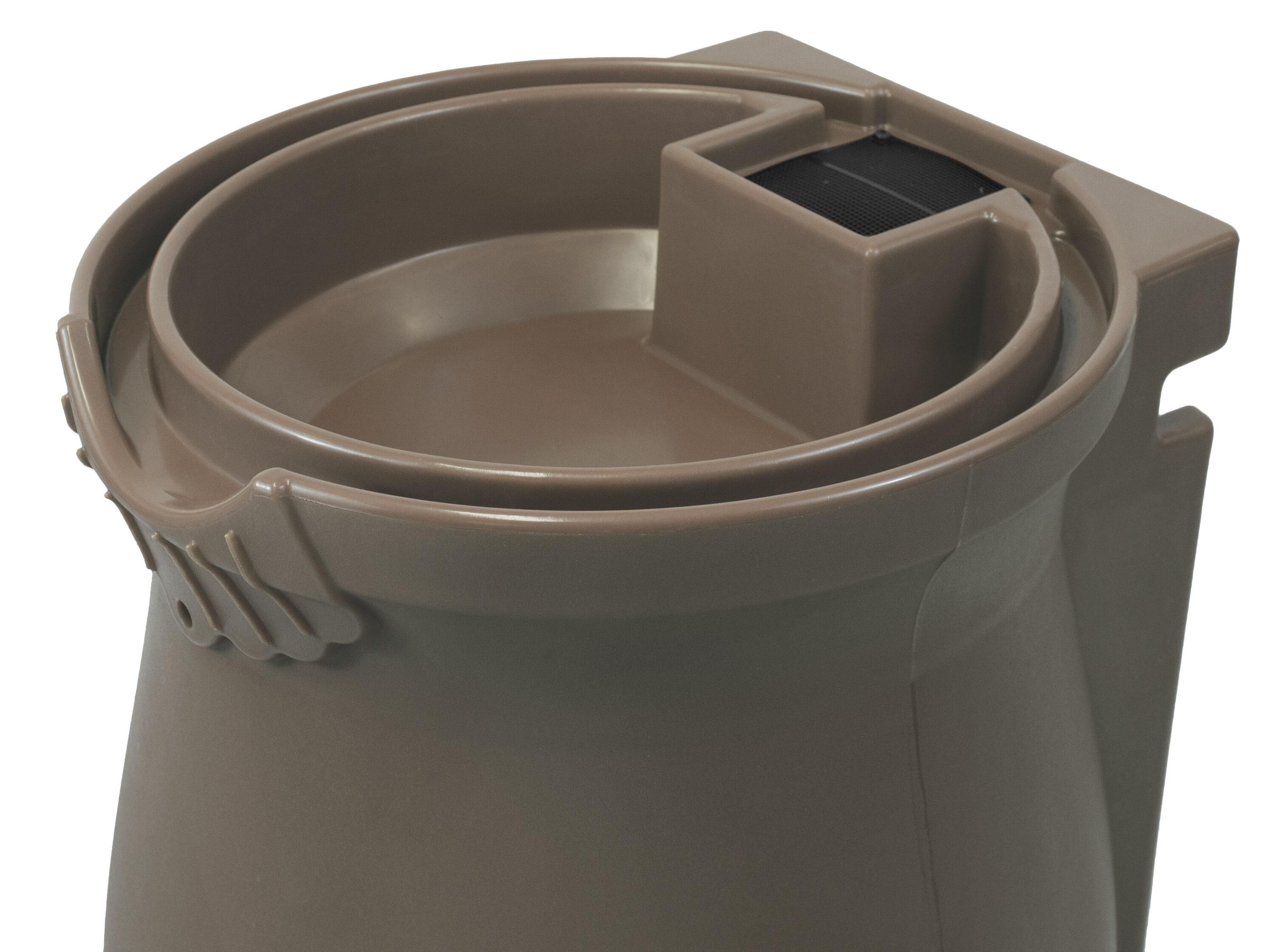 Good Ideas 50 Gallons Plastic Drainable Dual Overflow Planter Rain Barrel