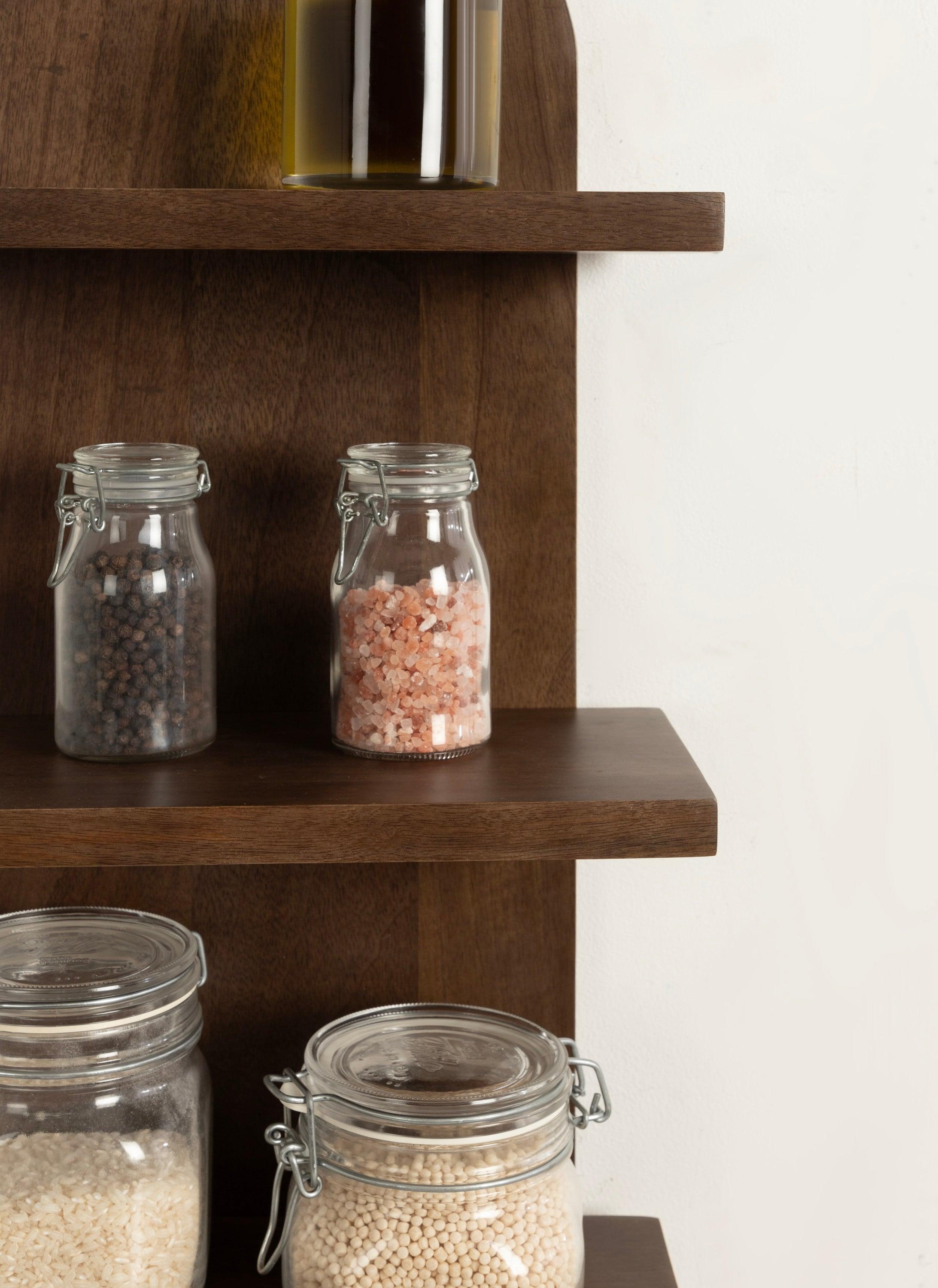 Kate & Laurel All Things Decor 12"x32" 3-Tier Braxton Modern Farmhouse Wall Shelves Natural Brown: Transitional Style, Plastic Frame