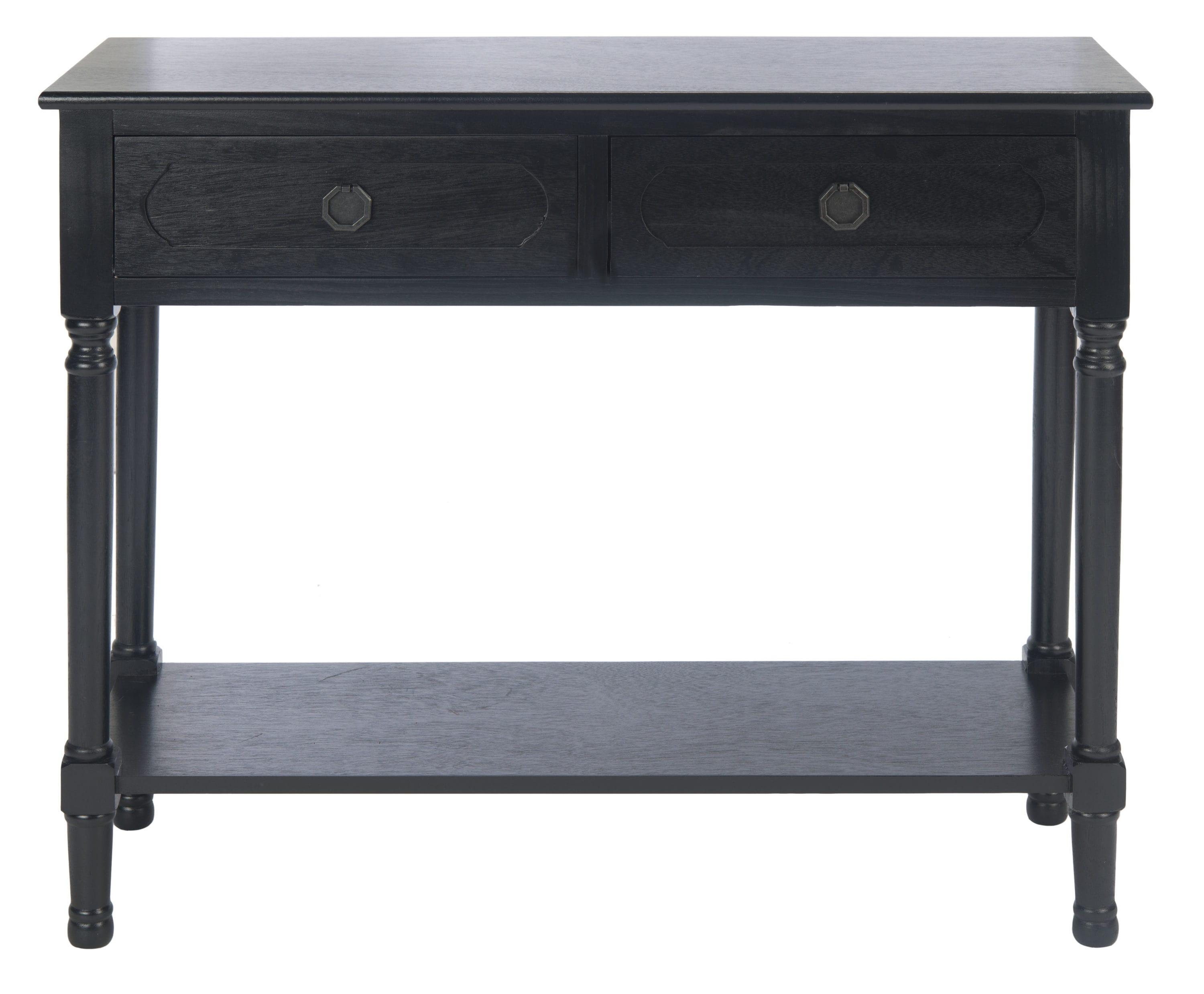 SAFAVIEH Allura French Black Wood Console Table with Drawer (35.5 in. W x 13 in. D x 29.5 in. H)