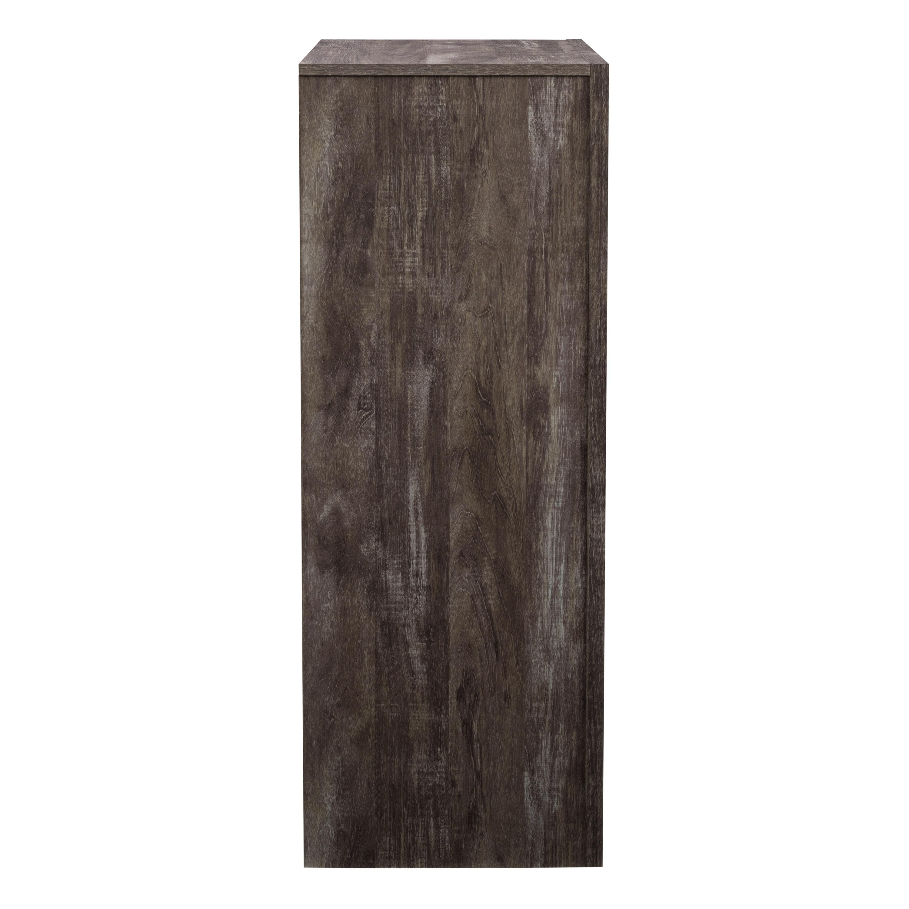 CorLiving Newport Mid Century Modern Brown-Washed Engineered Wood 5-Drawer Tall Dresser for Bedroom - Large, Tall Chest of Drawers - Perfect Bedroom Furniture and Dressers for Clothes Storage