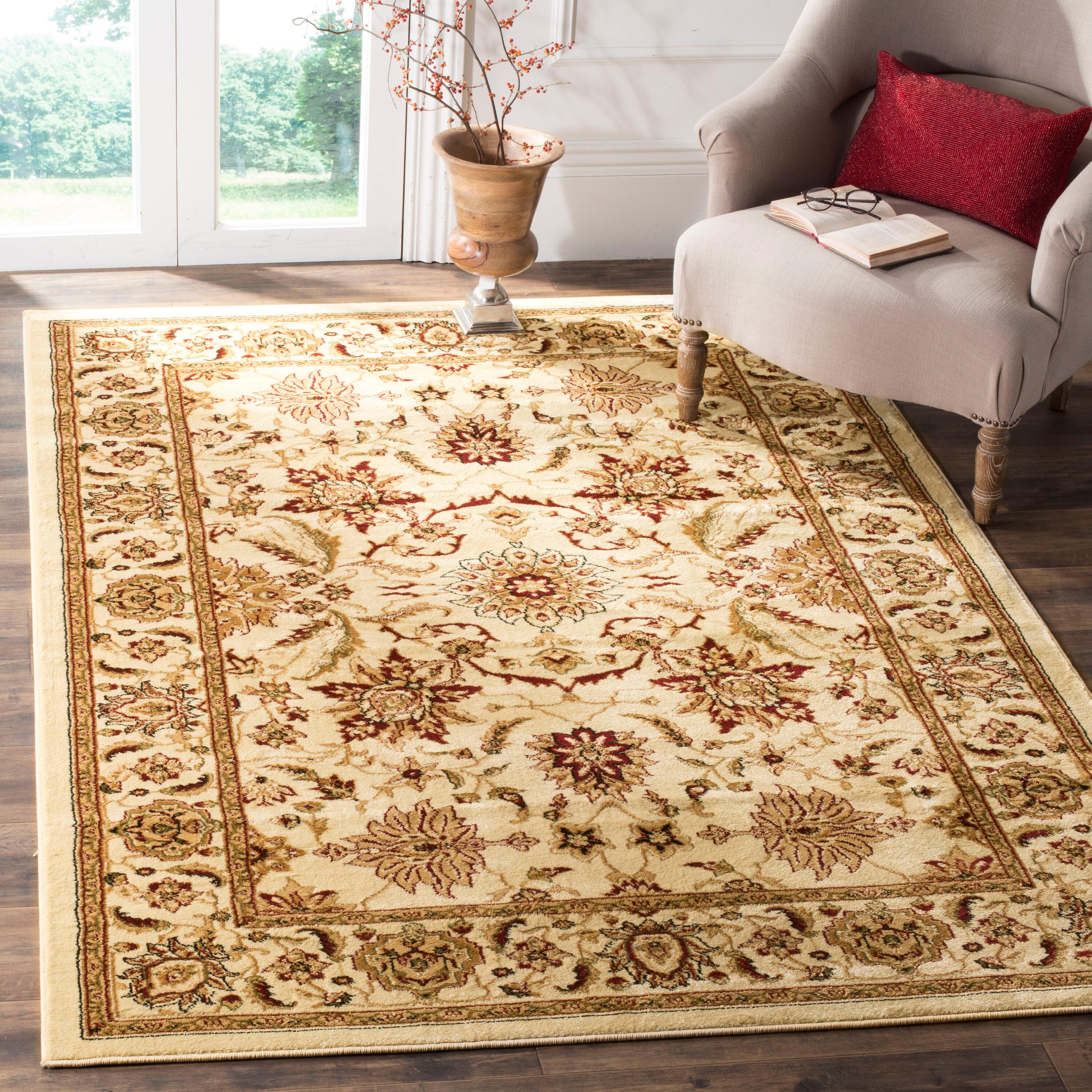 Lyndhurst LNH216 Power Loomed Area Rug - Ivory/Ivory - 4'x6' - Safavieh.