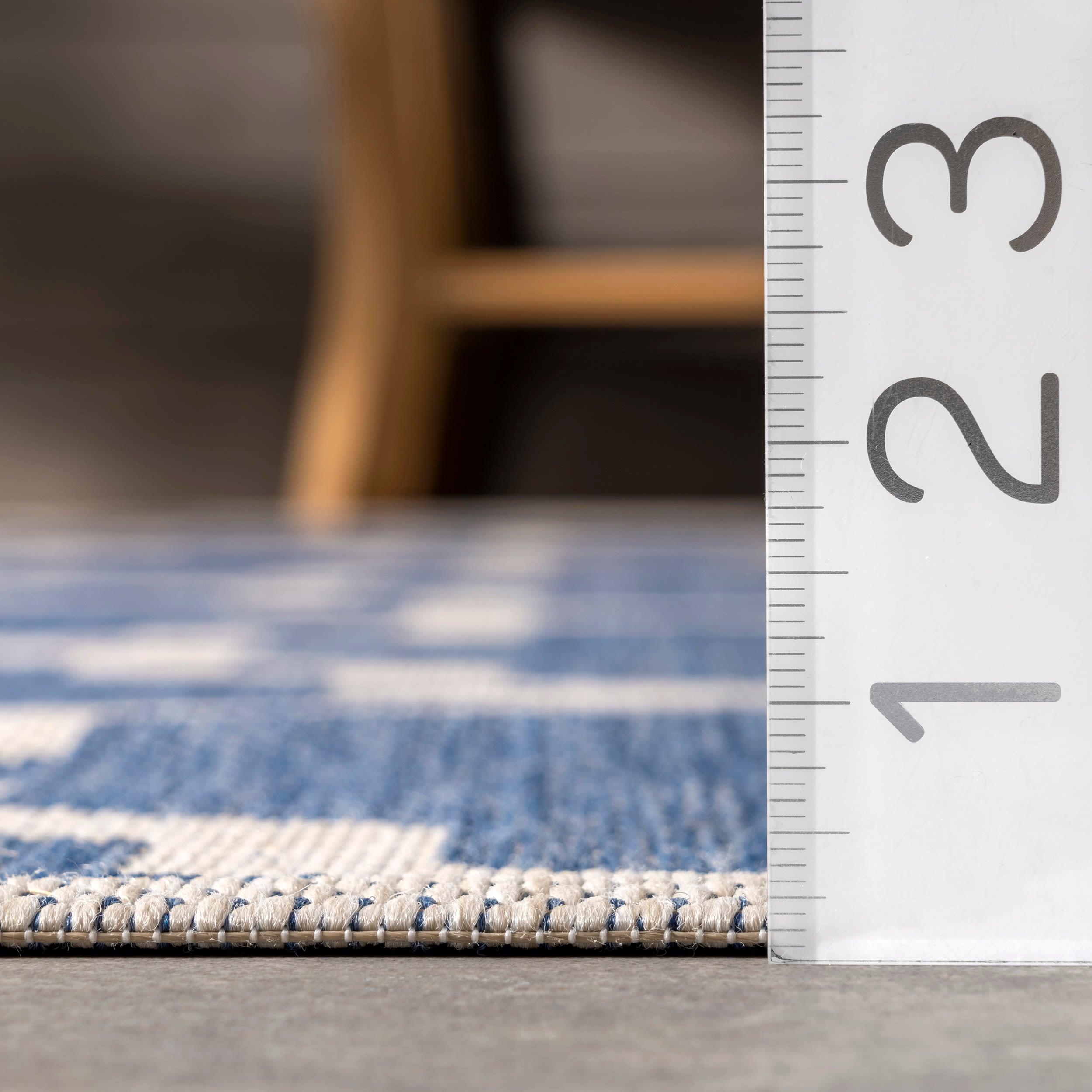 nuLOOM Gina Moroccan Indoor/Outdoor Accent Rug, 3' x 5', Blue