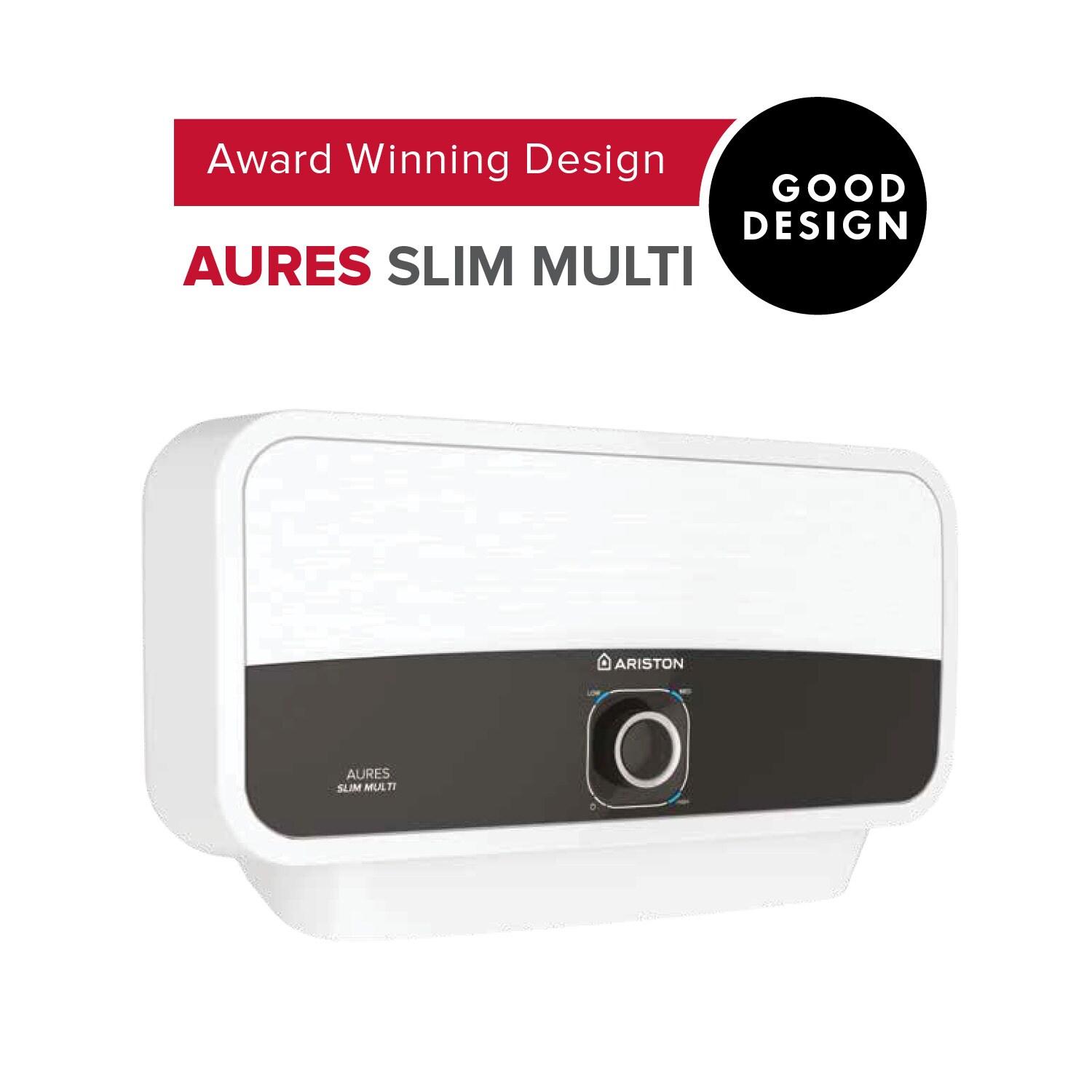 Compact White and Black Electric Tankless Water Heater