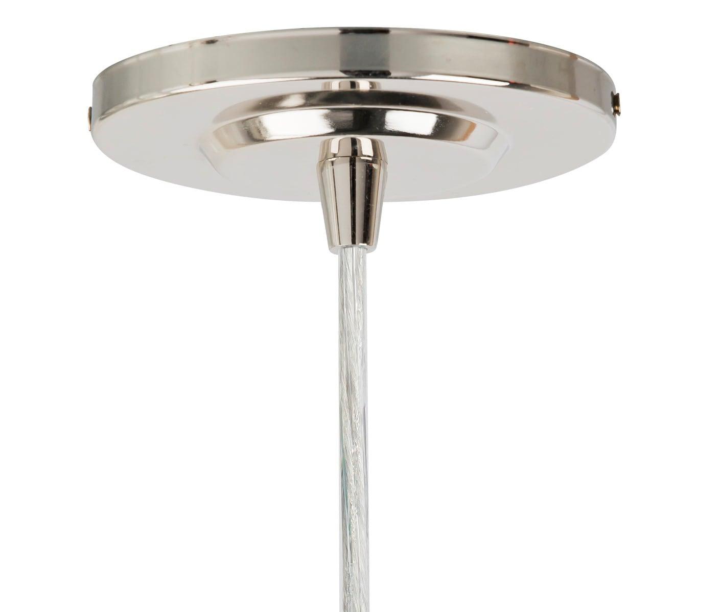 Style Selections Dunwynn 2.75-in Polished Nickel Mini Seeded Glass Cylinder LED Pendant