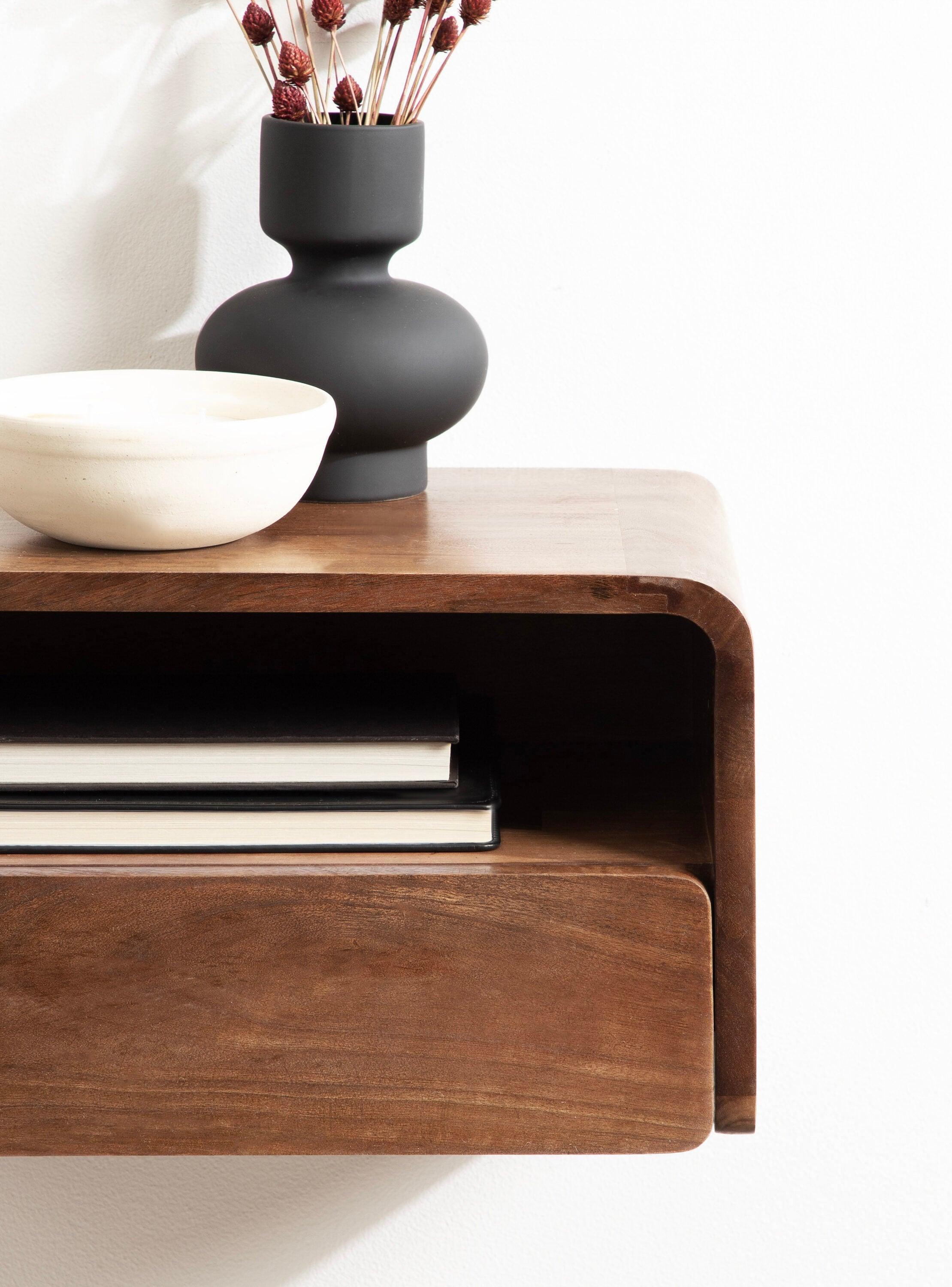Langley 9'' Tall Solid Wood Floating Shelf