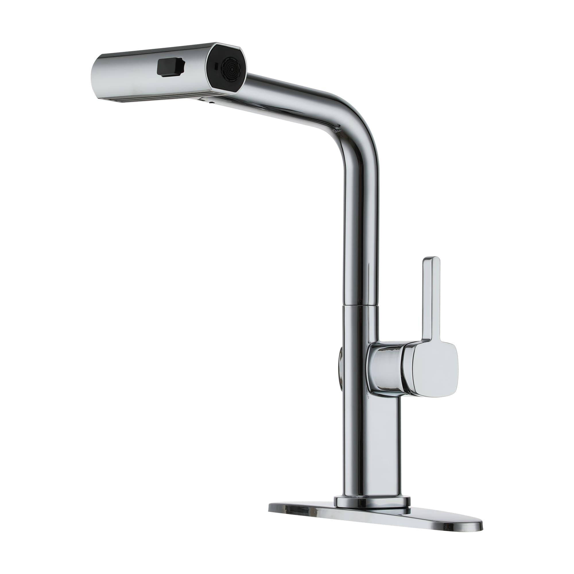 CASAINC 1.8 GPM Single-Handle Spring Pull-Down Kitchen Faucet Single Hole Faucet