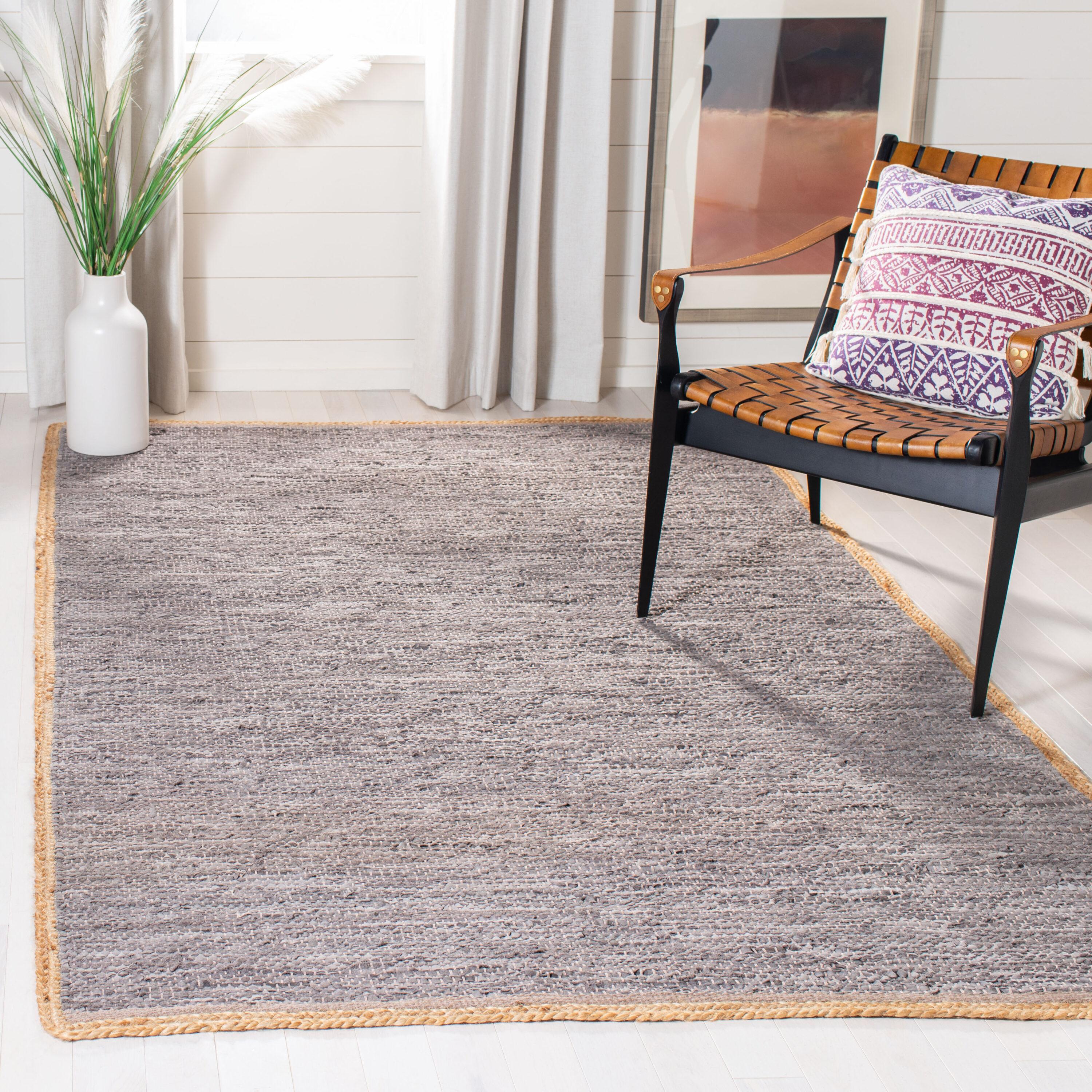 Cape Cod CAP901 Woven Indoor Area Rug - Light Grey/Natural - 4'x6' - Safavieh