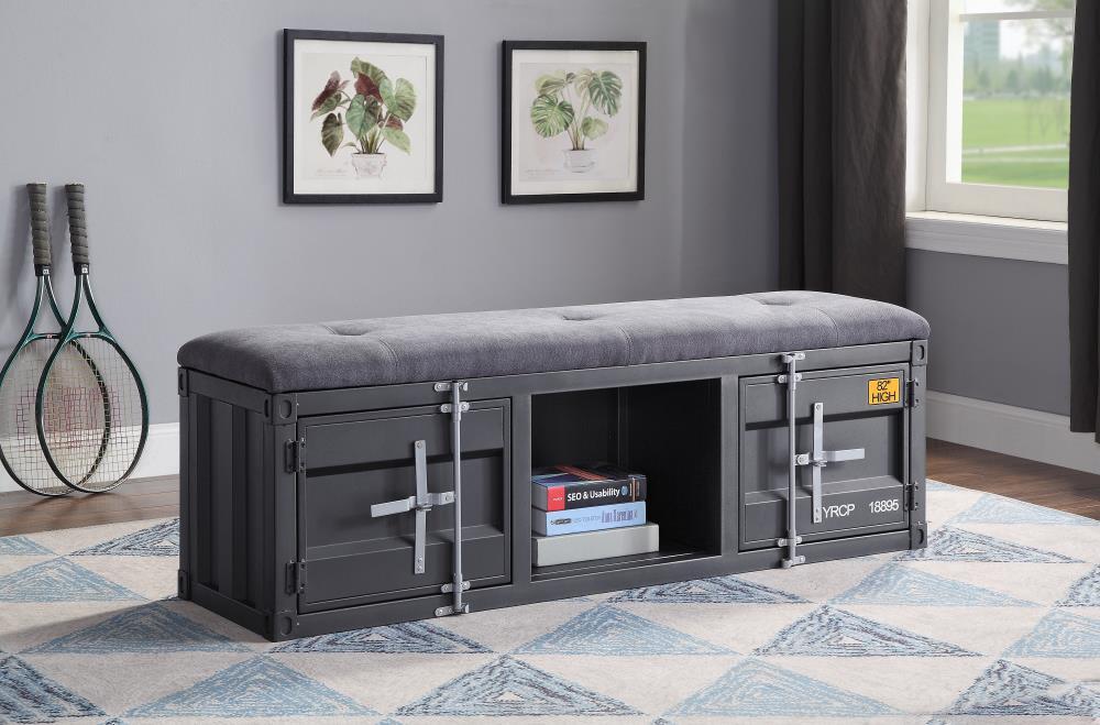 Acme Cargo Fabric Upholstered Storage Bench