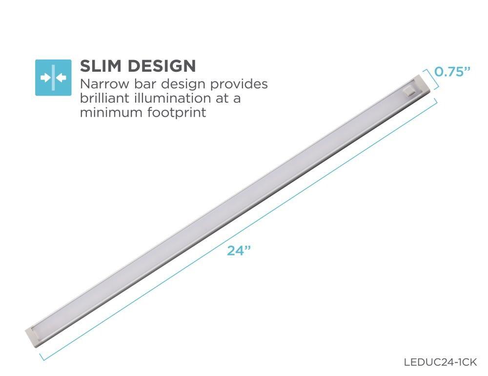 BLACK+DECKER 24-inch LED Under-Cabinet Lights Kit, 1 Bar, Cool White