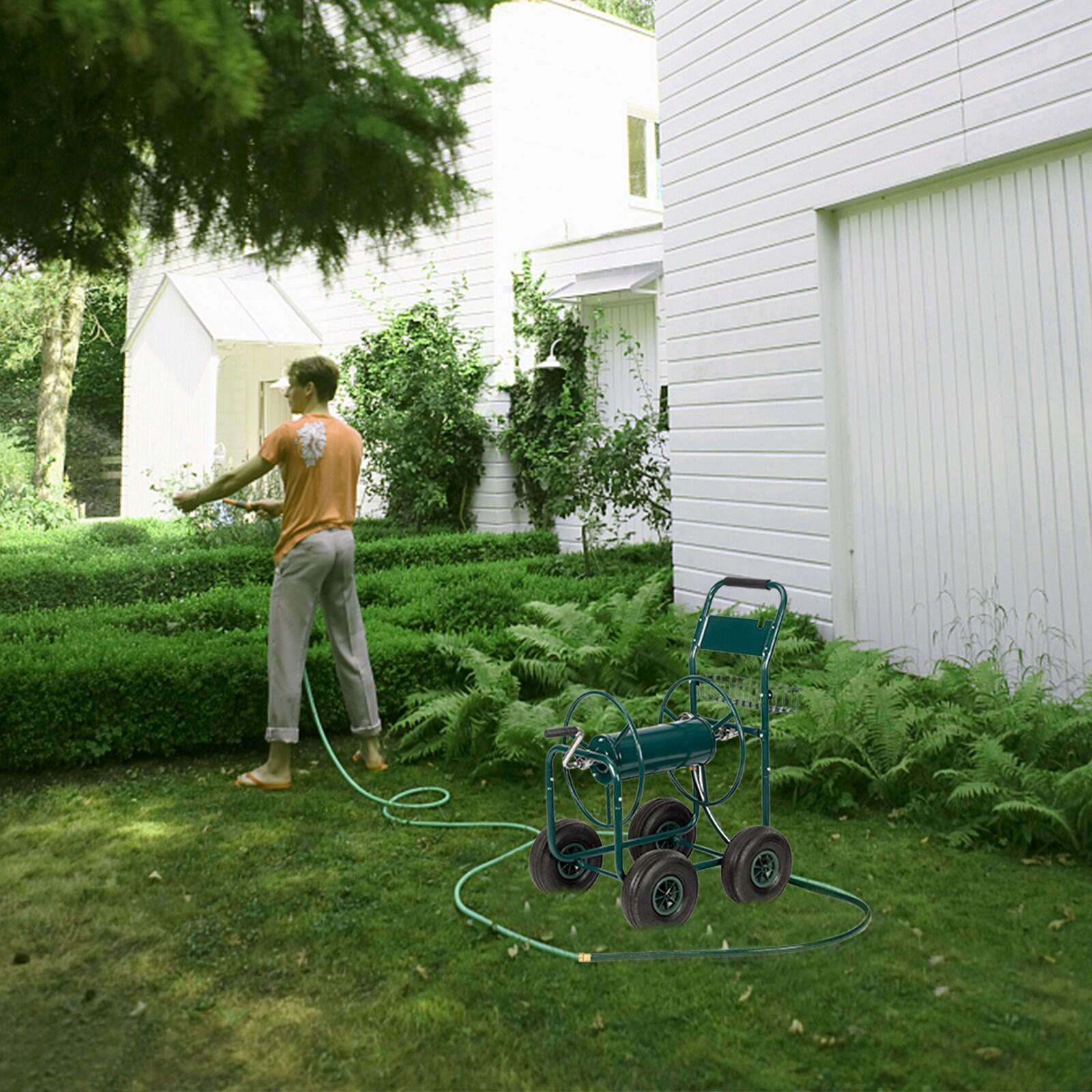 Outopee Iron 1-ft Cart Hose Reel