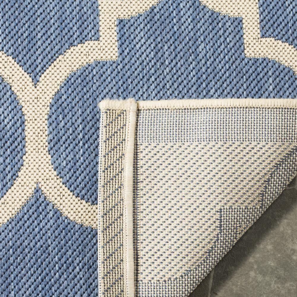 Courtyard CY6914 Power Loomed Indoor/Outdoor Area Rug - Blue/Beige - 6'7"x9'6" - Safavieh.
