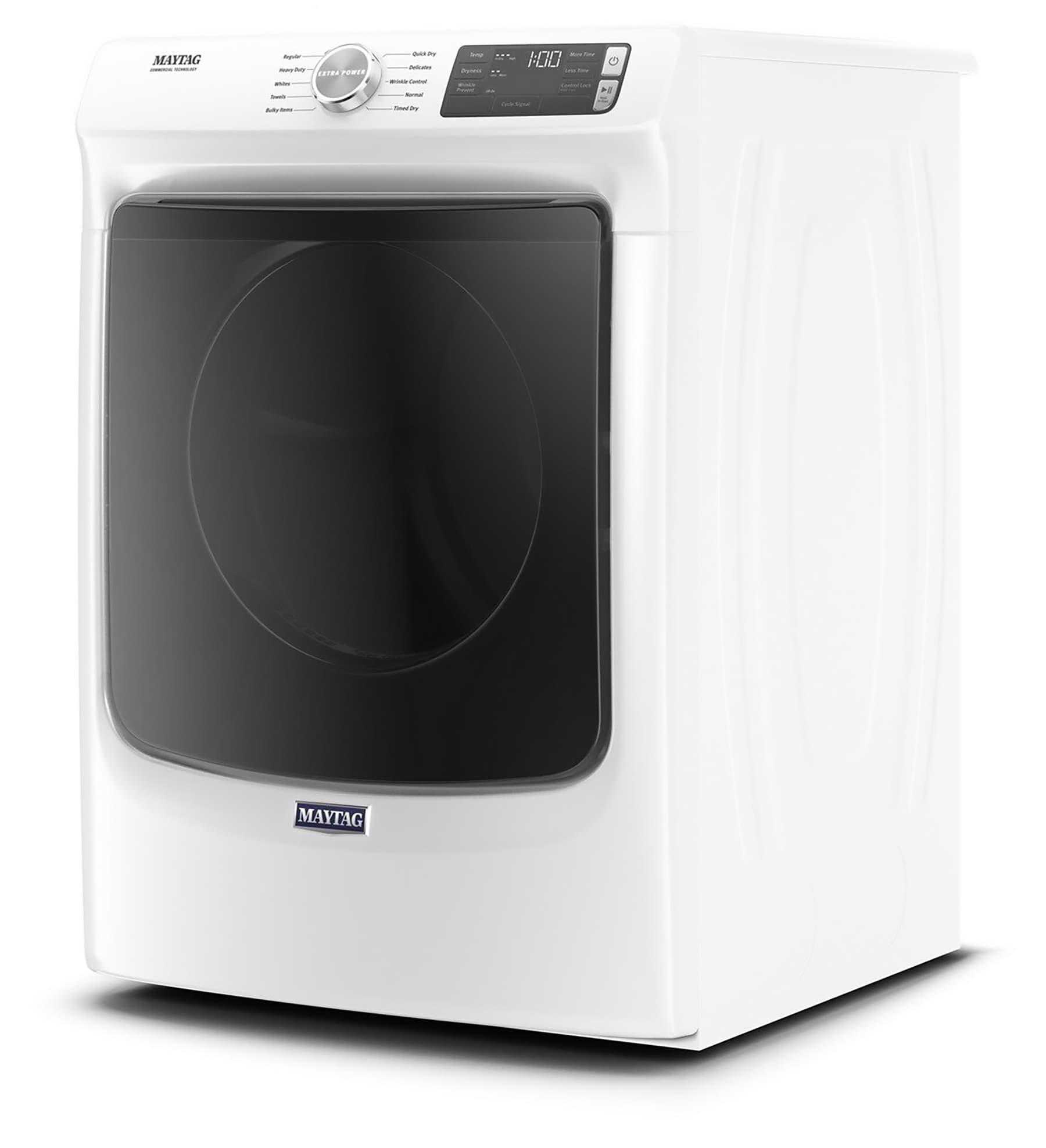 Maytag MED5630HW 7.3 Cu. Ft. White Front Load Electric Dryer with Extra Power and Quick Dry Cycle