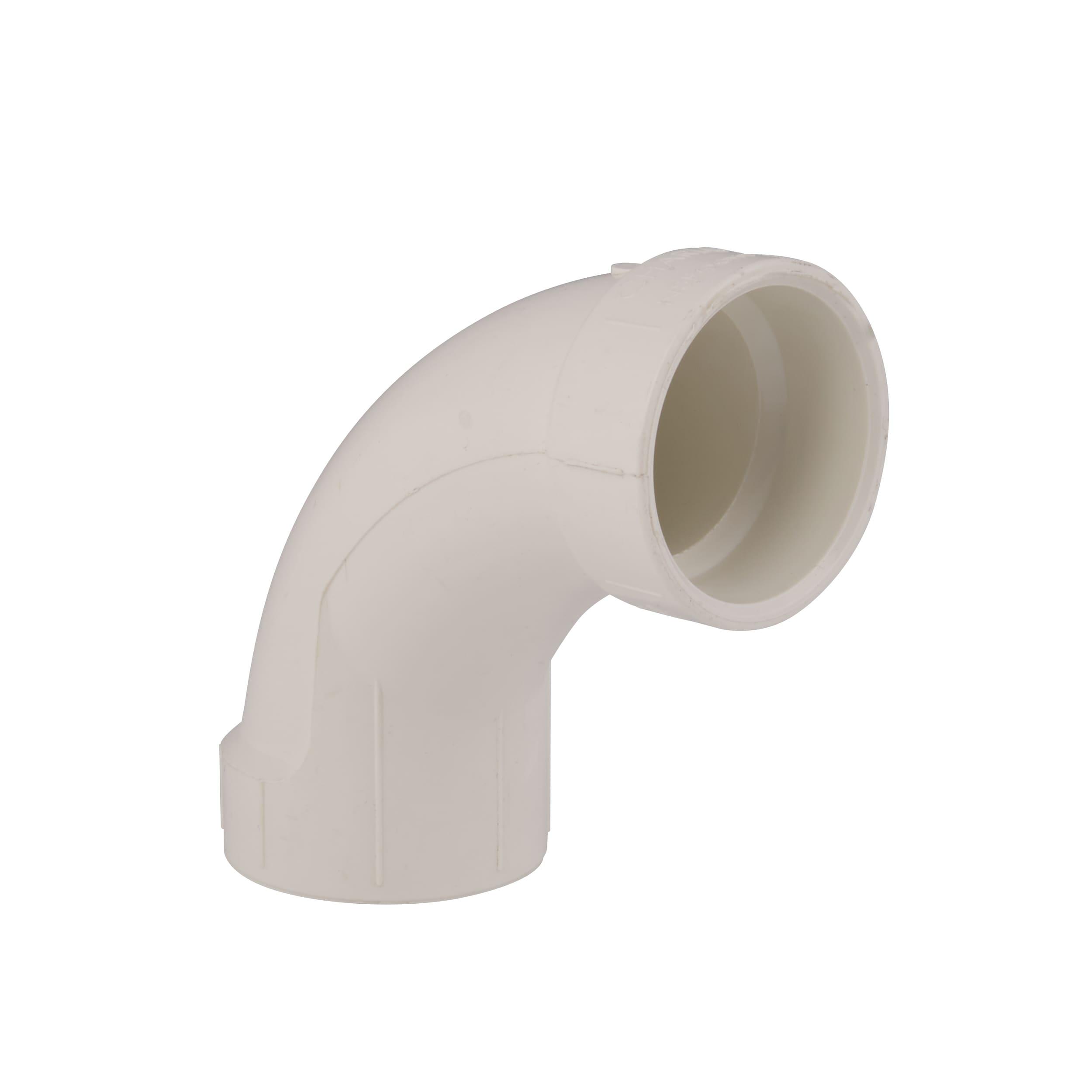Plastic Pipe Fitting, DWV  Long Sweep Elbow, 90 Degree, PVC, 3-In.